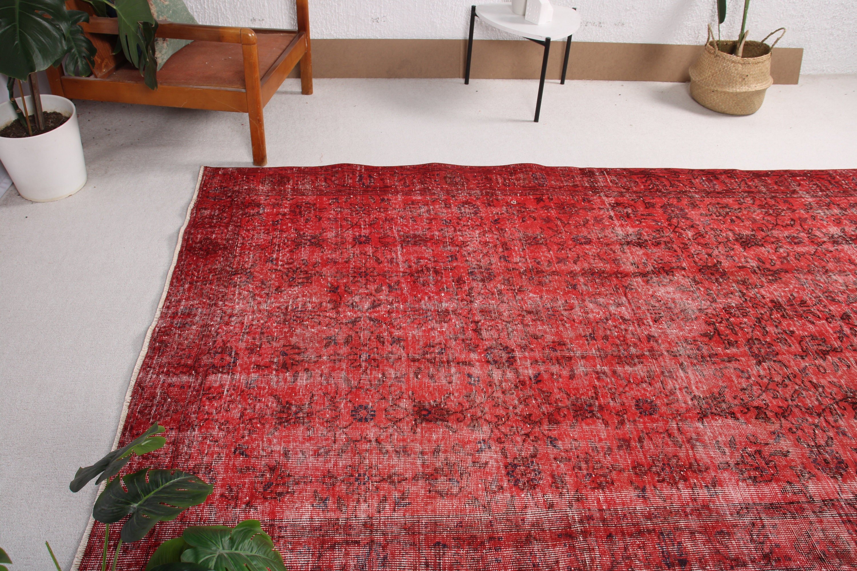 Turkish Rugs, 5.5x9.1 ft Large Rug, Geometric Rug, Ethnic Rug, Salon Rugs, Red Statement Rug, Handwoven Rugs, Living Room Rug, Vintage Rug