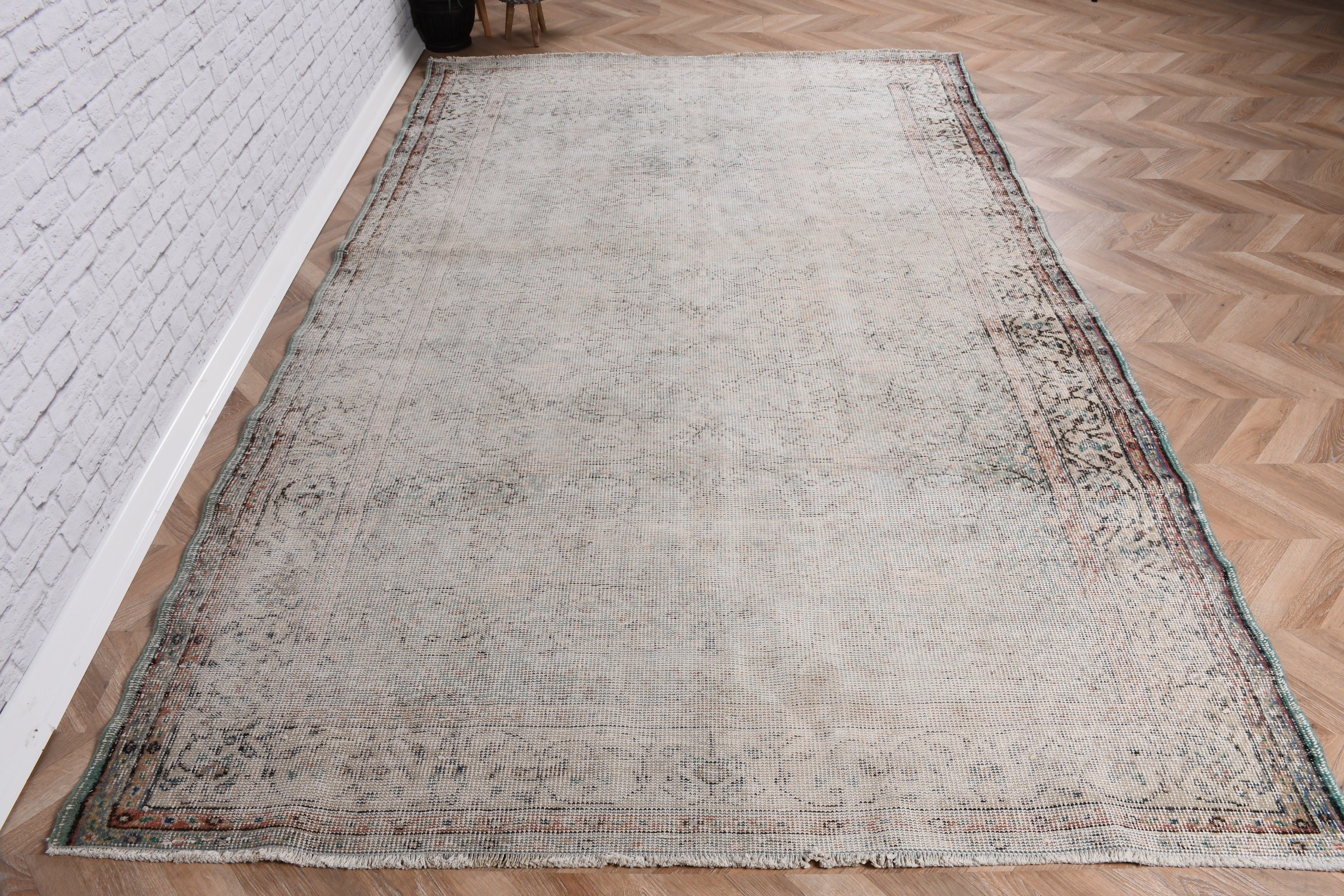 Home Decor Rugs, Statement Rug, 5.6x9.1 ft Large Rugs, Turkish Rugs, Beige Handwoven Rug, Vintage Rugs, Rugs for Salon, Large Vintage Rug