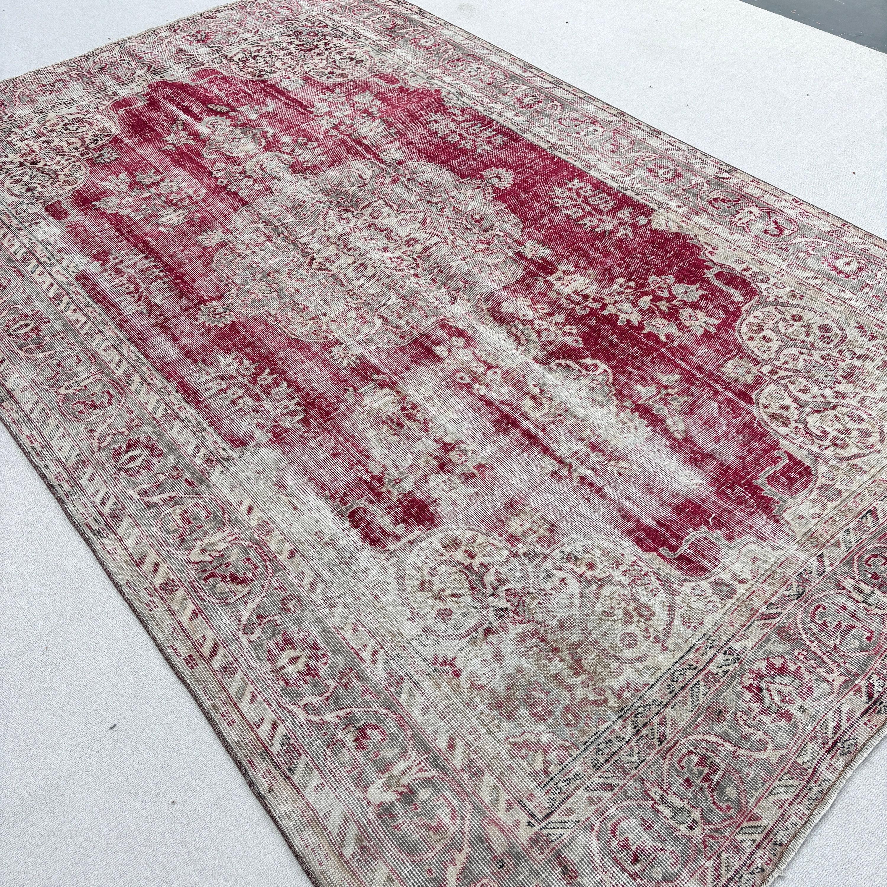 Boho Halılar, Lüks Halılar, Bej Nötr Halı, Türk Halıları, Yer Halıları, Yemek Odası Halısı, Vintage Halılar, Yatak Odası Halıları, 6,4x10,1 ft Büyük Halı