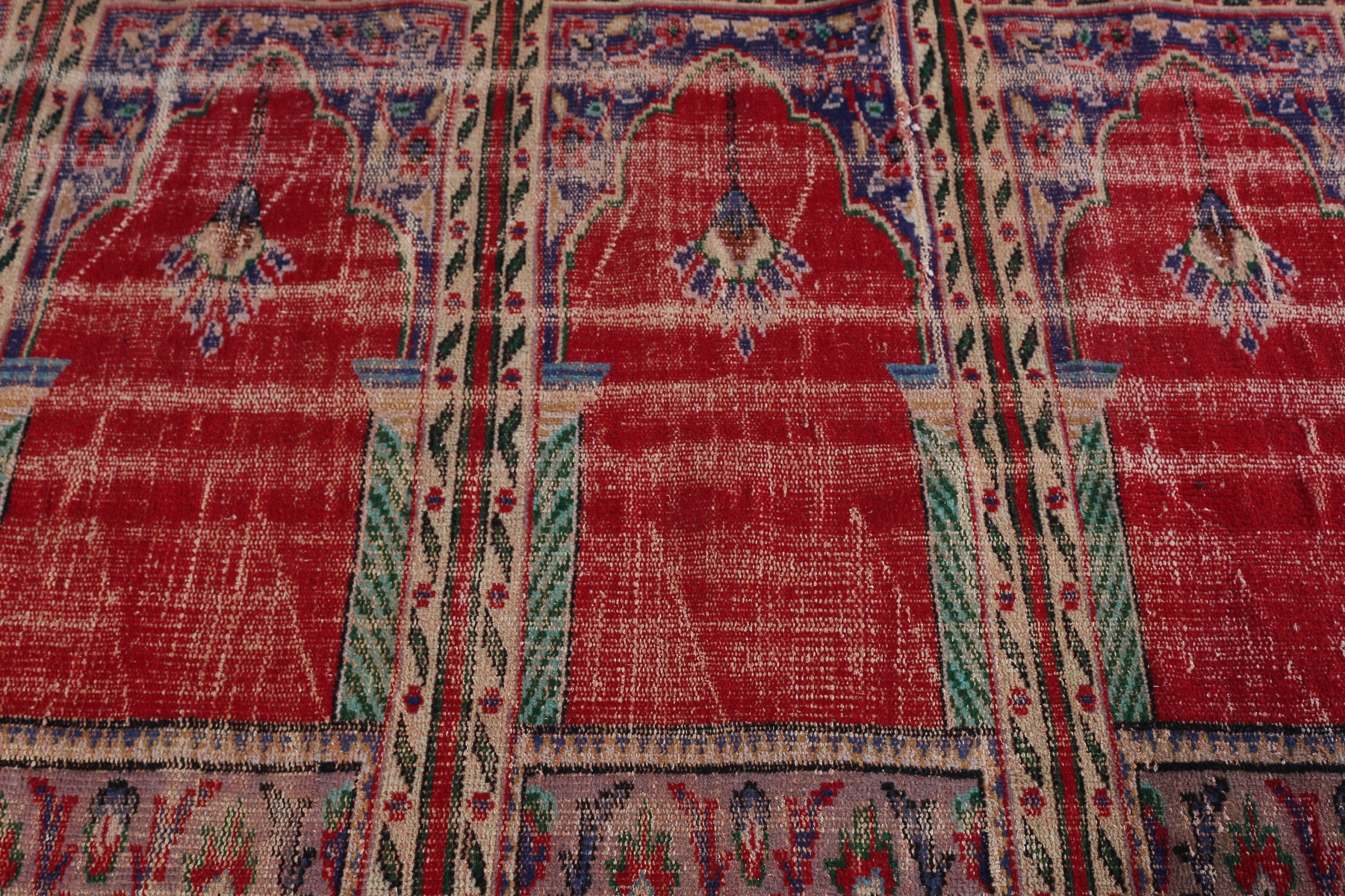 Koridor Halıları, Koridor Halısı, Kırmızı Oryantal Halı, 4,2x13,1 ft Runner Halısı, Vintage Halı, Türk Halısı, Koridor Halıları, Havalı Halı, Mutfak Halısı