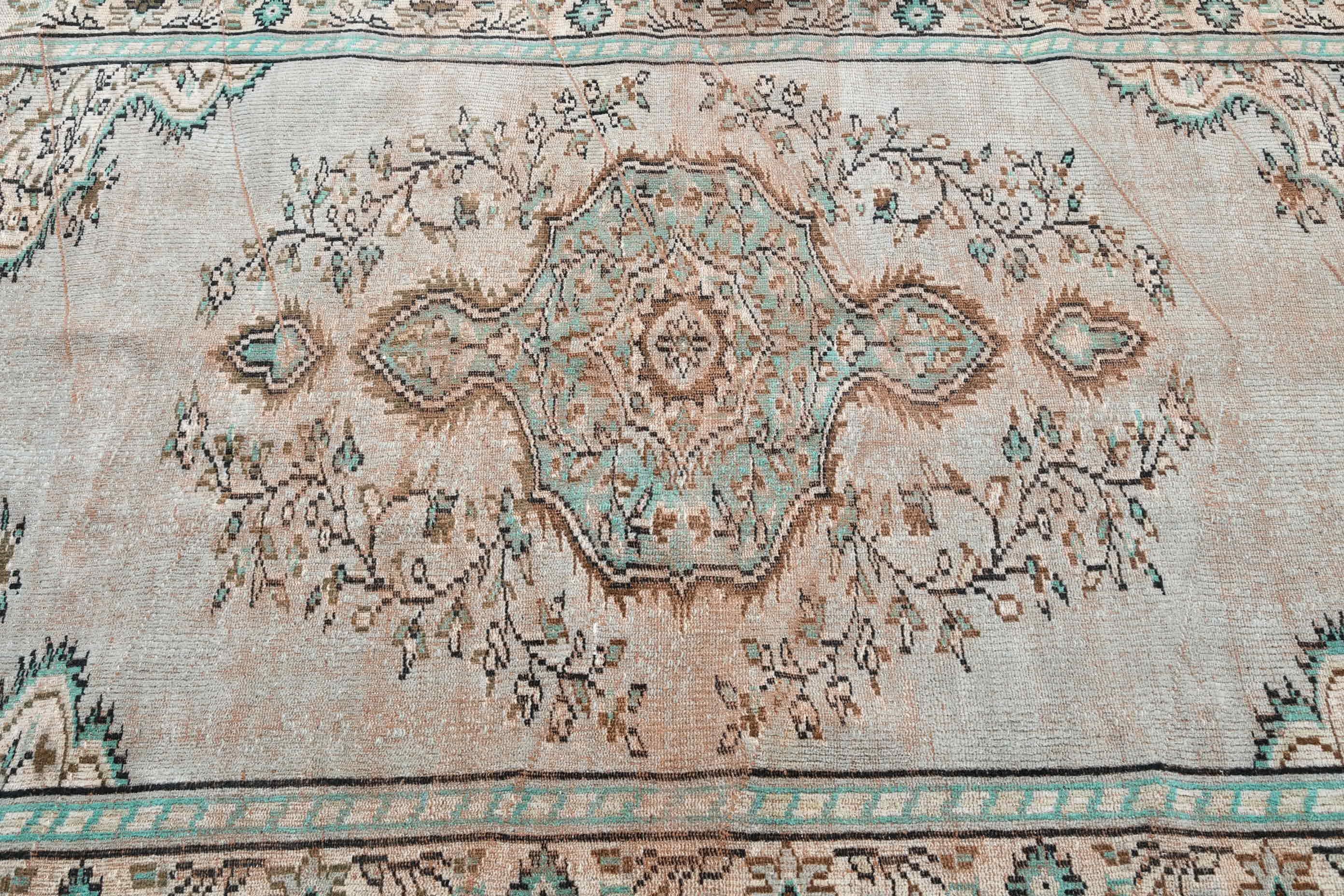 Eskitilmiş Halı, Vintage Halı, Salon Halıları, Türk Halısı, Yeşil Antika Halılar, 5.4x8.1 ft Büyük Halı, Yatak Odası Halısı, Ev Dekorasyonu Halısı, Antika Halı