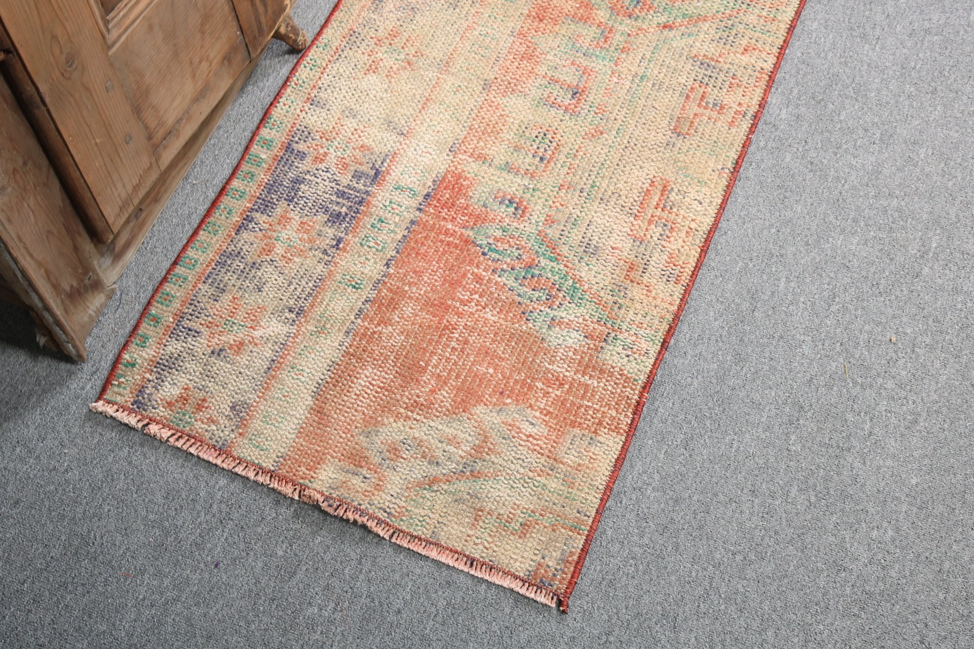 Bathroom Rug, Handwoven Rug, Turkish Rug, Handmade Rugs, 1.6x3.1 ft Small Rug, Small Vintage Rug, Bedroom Rug, Vintage Rugs, Red Luxury Rug