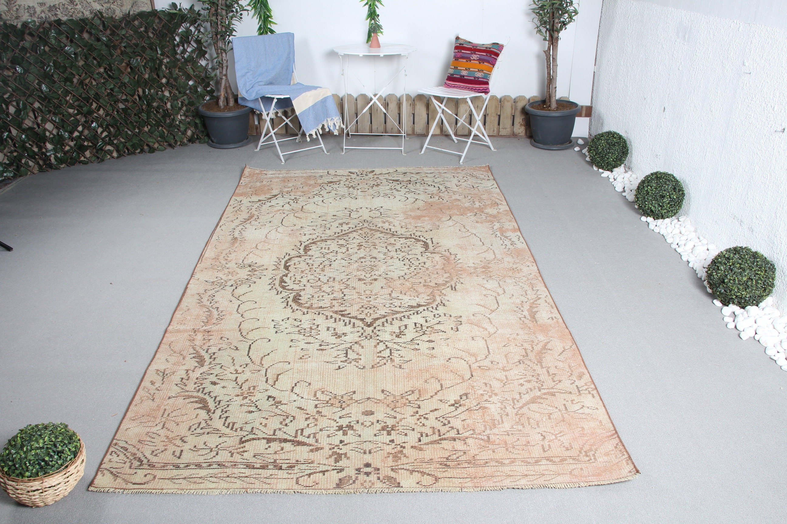 Turkish Rugs, Dining Room Rugs, Moroccan Rug, Living Room Rugs, 5.3x9.3 ft Large Rugs, Green Antique Rugs, Vintage Rug, Oriental Rug