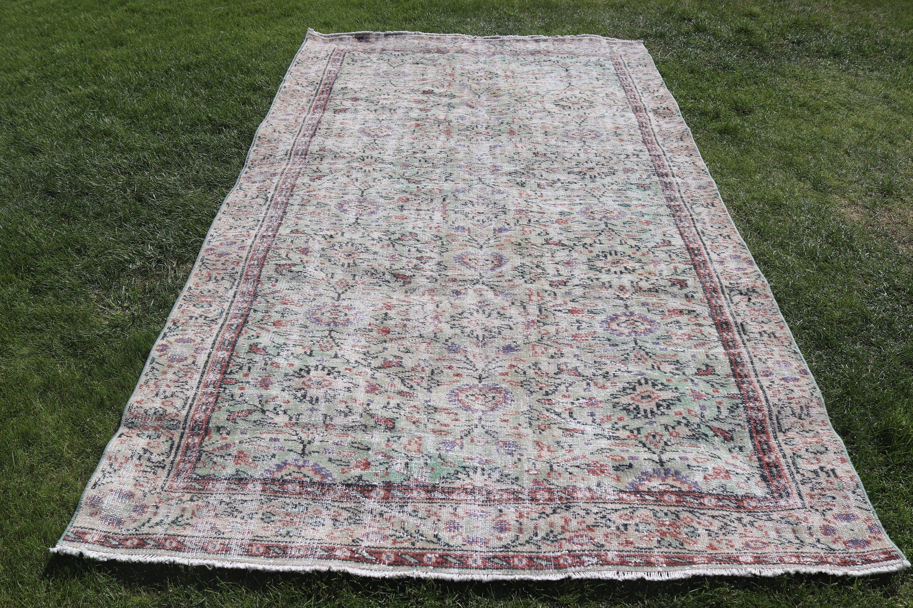 Rugs for Large Oushak, Green Luxury Rugs, Antique Rugs, Turkish Rugs, Dining Room Rugs, Vintage Rug, Bedroom Rugs, 5.5x9.7 ft Large Rugs