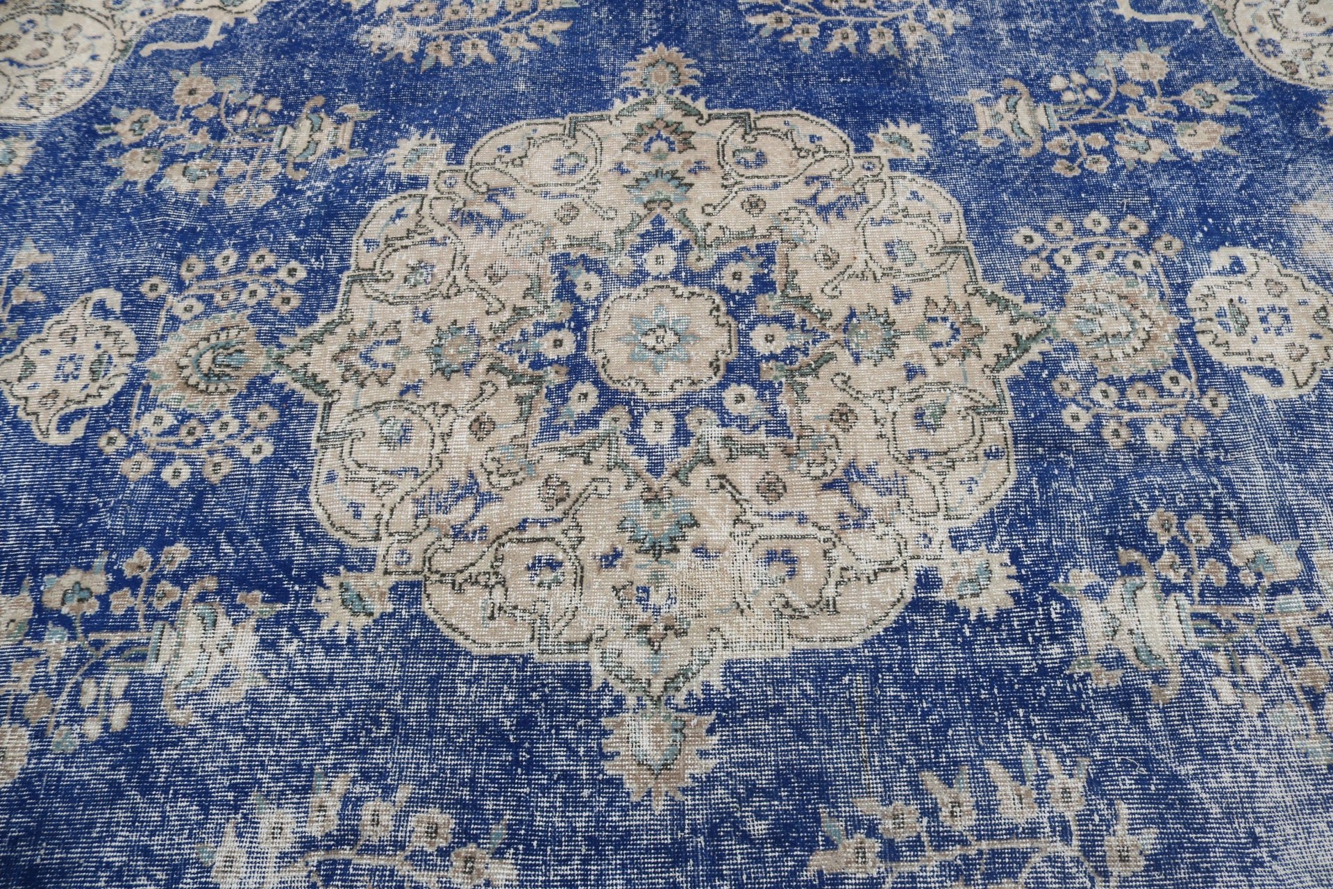 Blue Cool Rugs, Living Room Rug, Bedroom Rugs, 5.2x9.3 ft Large Rug, Home Decor Rug, Wool Rug, Turkish Rugs, Vintage Rug, Rugs for Salon