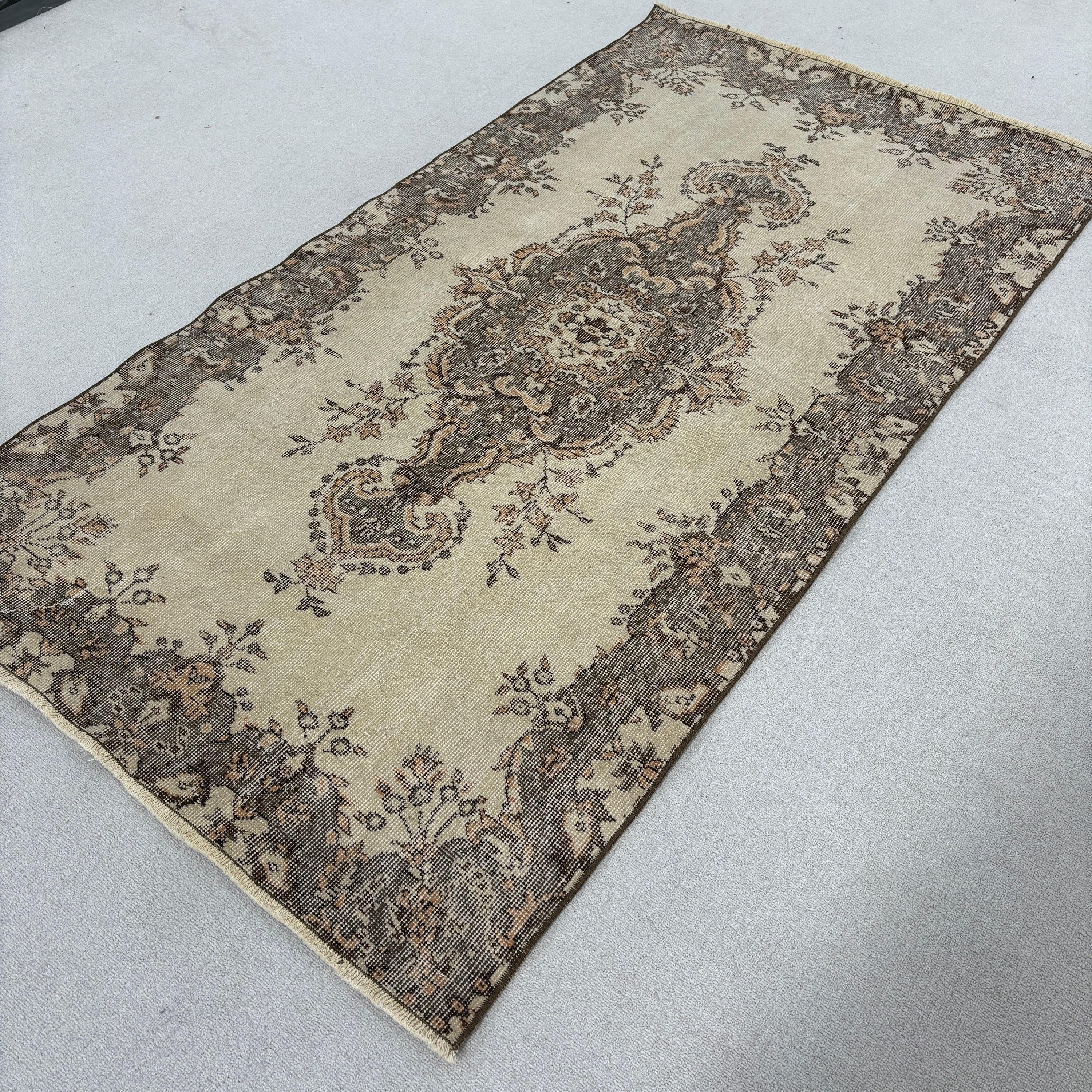 Türk Halısı, İç Mekan Halısı, Oushak Halısı, Yatak Odası Halıları, Bej Boho Halısı, 3,8x6,9 ft Alan Halıları, Vintage Halı, Yemek Odası Halısı, Geometrik Halılar