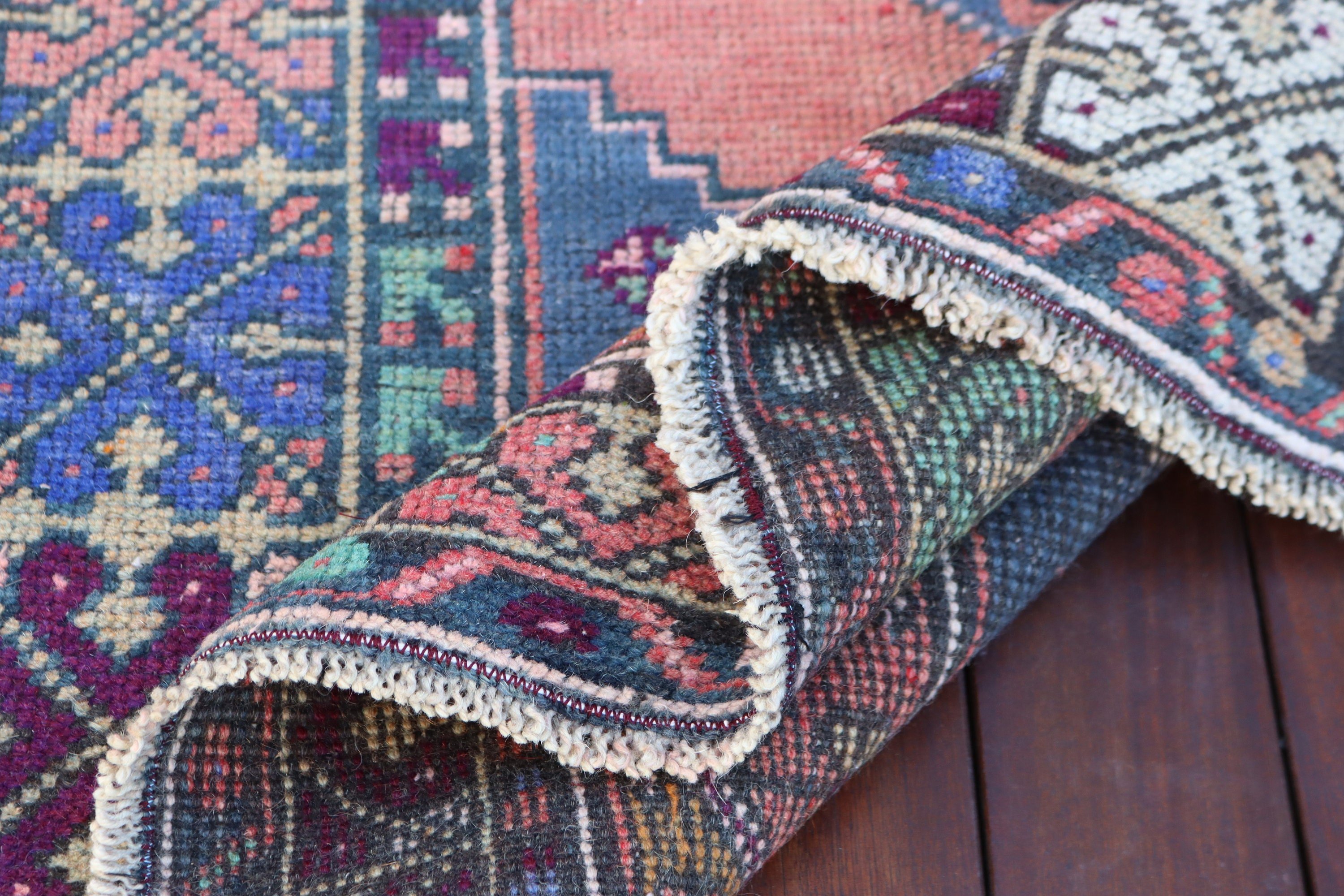 3.4x5.7 ft Accent Rug, Vintage Accent Rugs, Red Oushak Rug, Turkish Rug, Modern Rugs, Decorative Rugs, Vintage Rug, Geometric Rug