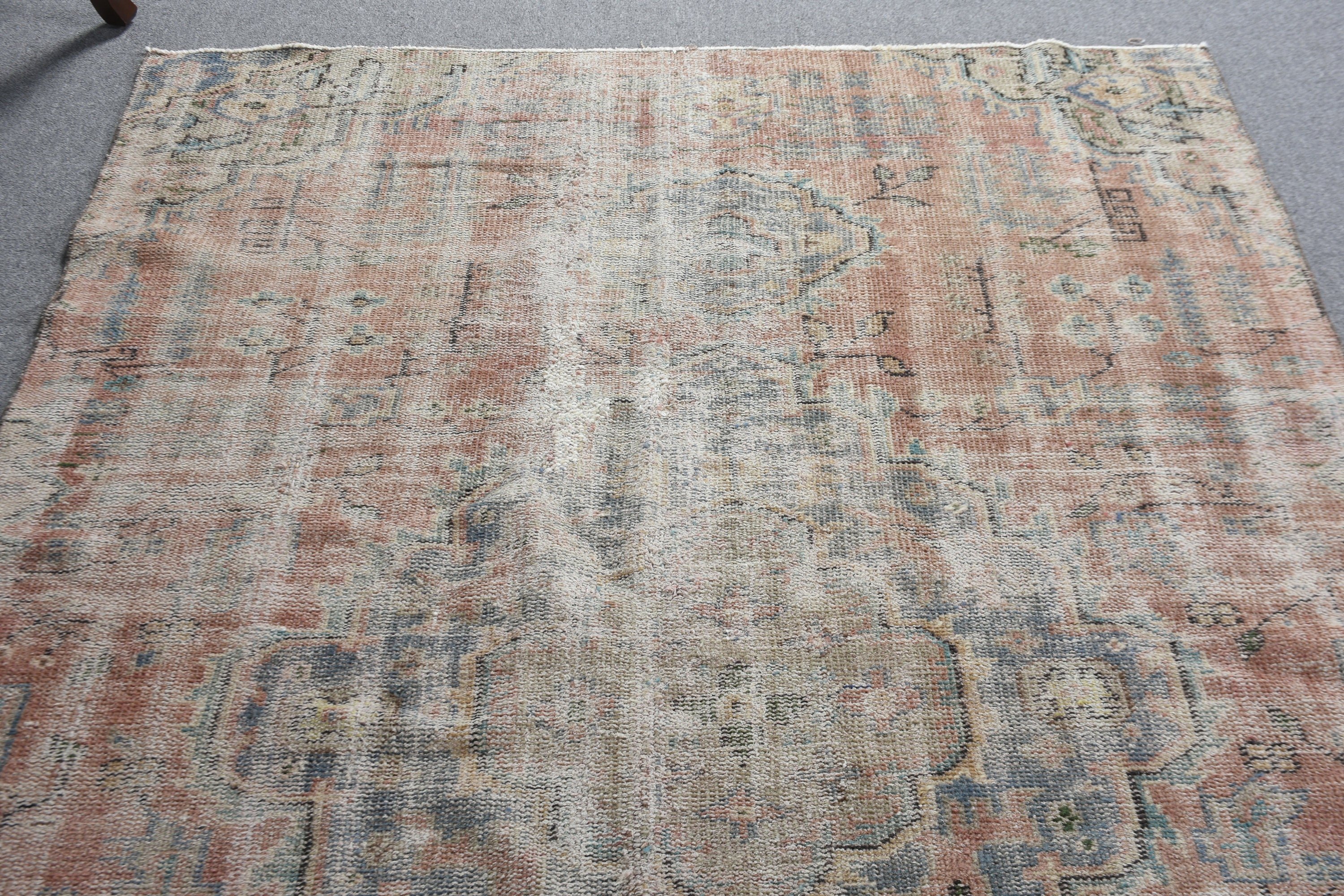 Yatak Odası Halıları, Yemek Odası Halısı, Kahverengi 4.9x7.4 ft Alan Halısı, Vintage Halı, Fas Halıları, Türk Halısı, Eklektik Halı, Antika Halı