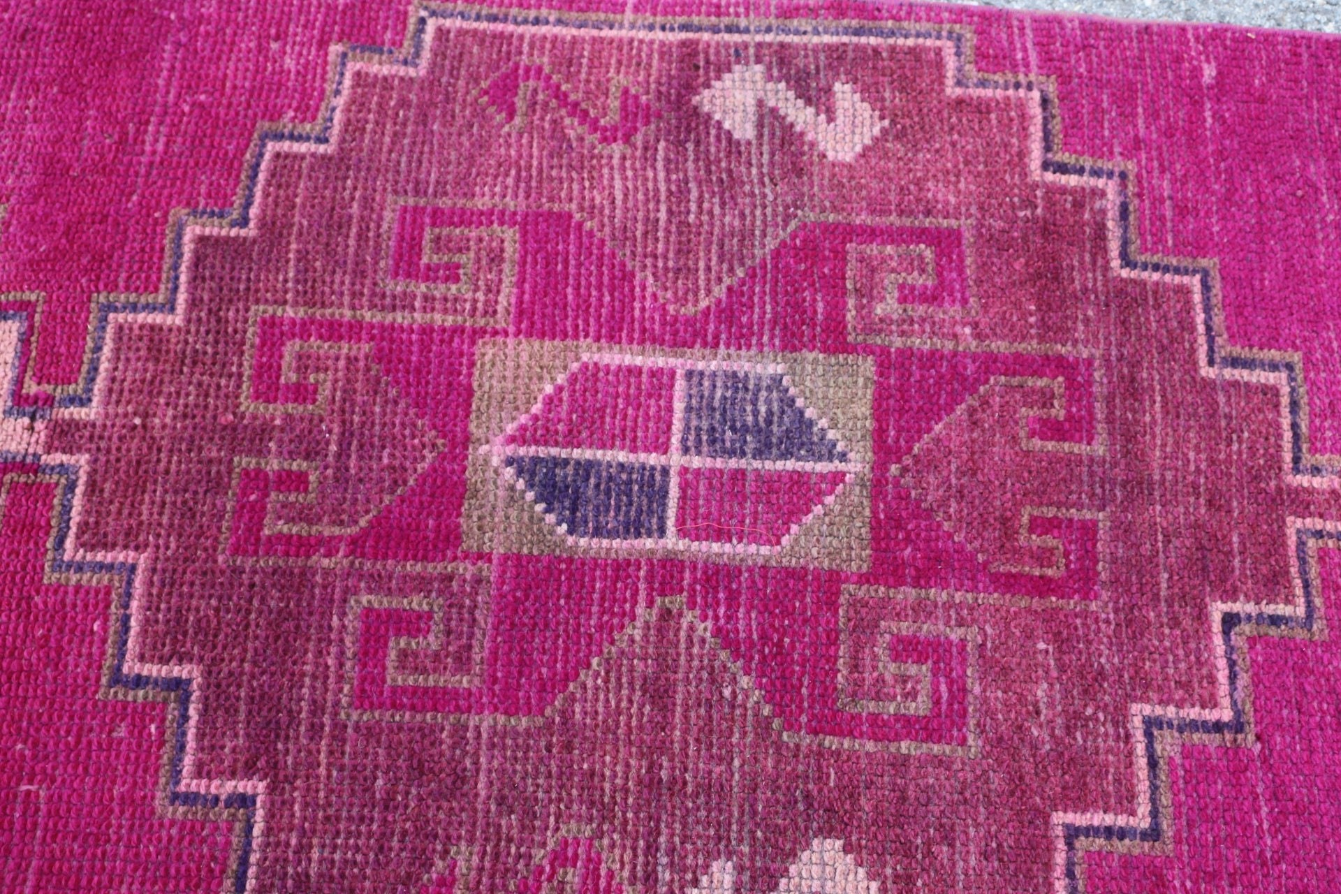 Turkish Rug, Kitchen Rug, Muted Rugs, Pink  2.8x10.5 ft Runner Rug, Vintage Rugs, Stair Rug, Anatolian Rug