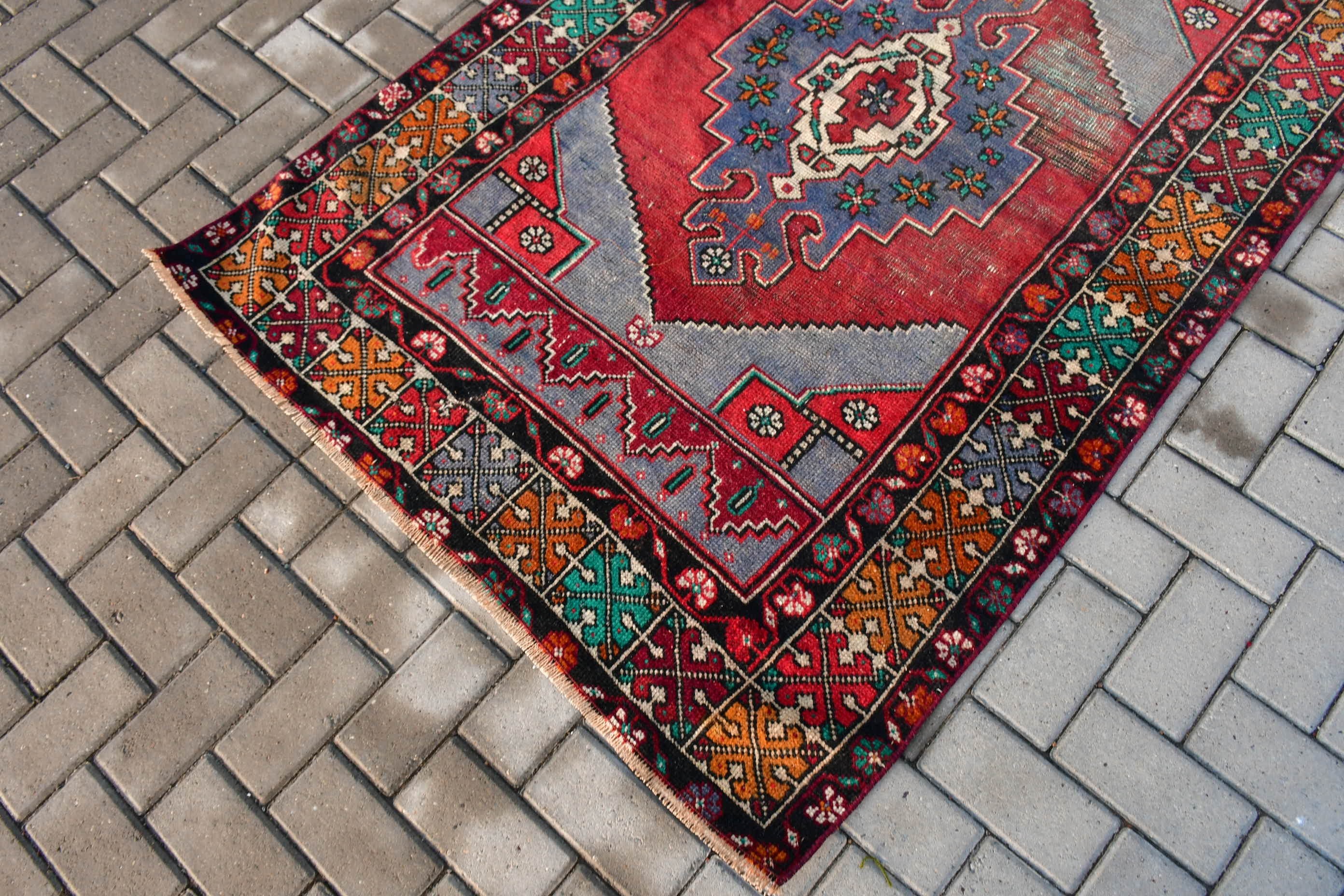 Nursery Rug, Vintage Rugs, Red Bedroom Rugs, Turkish Rug, Kitchen Rug, 3.9x5.9 ft Accent Rugs, Floor Rugs, Rugs for Kitchen, Cool Rug