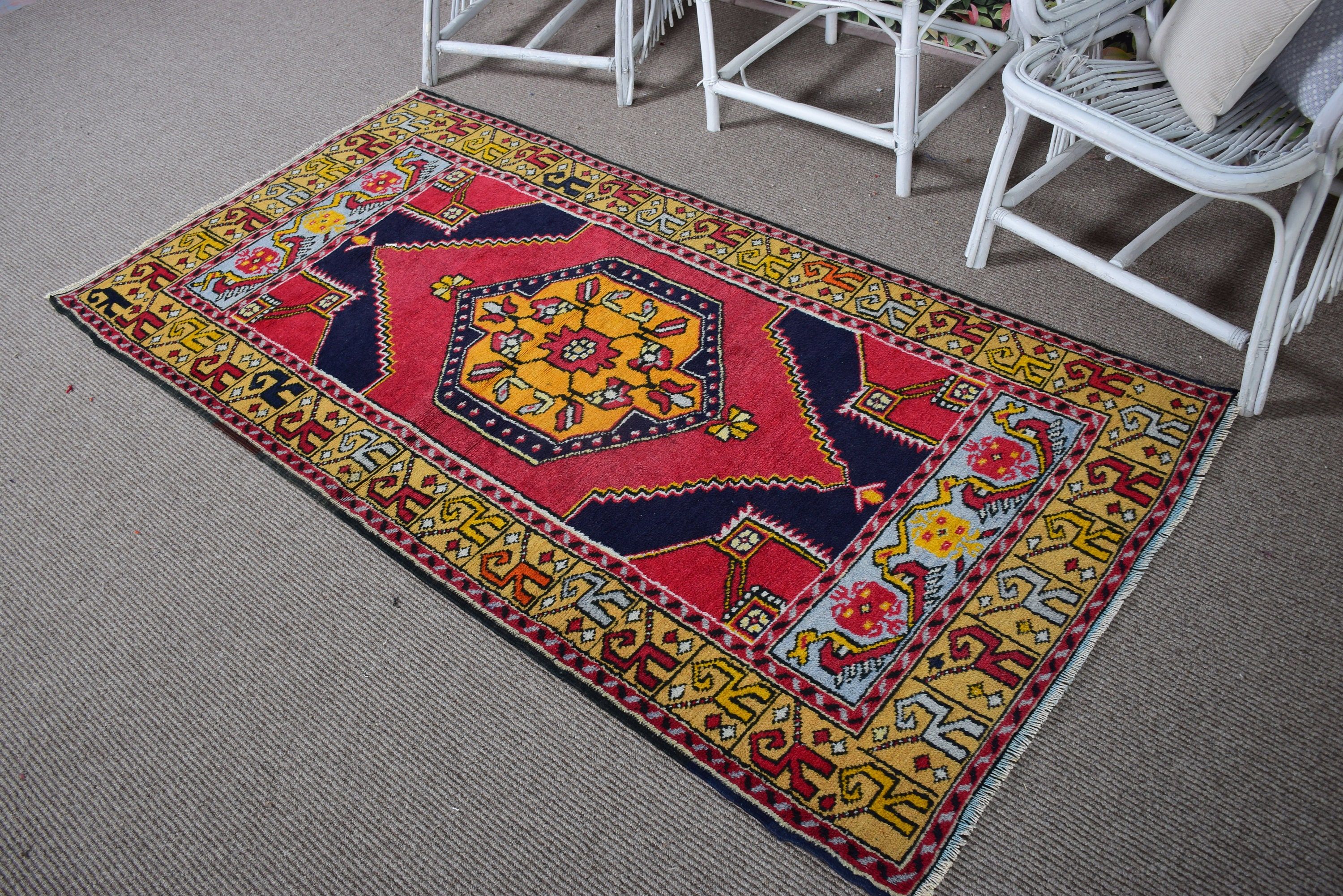 Vintage Halılar, Kırmızı Oryantal Halılar, Oryantal Halı, Türk Halısı, Modern Halı, 3,3x6,5 ft Accent Halılar, Boho Accent Halı, Vintage Accent Halıları