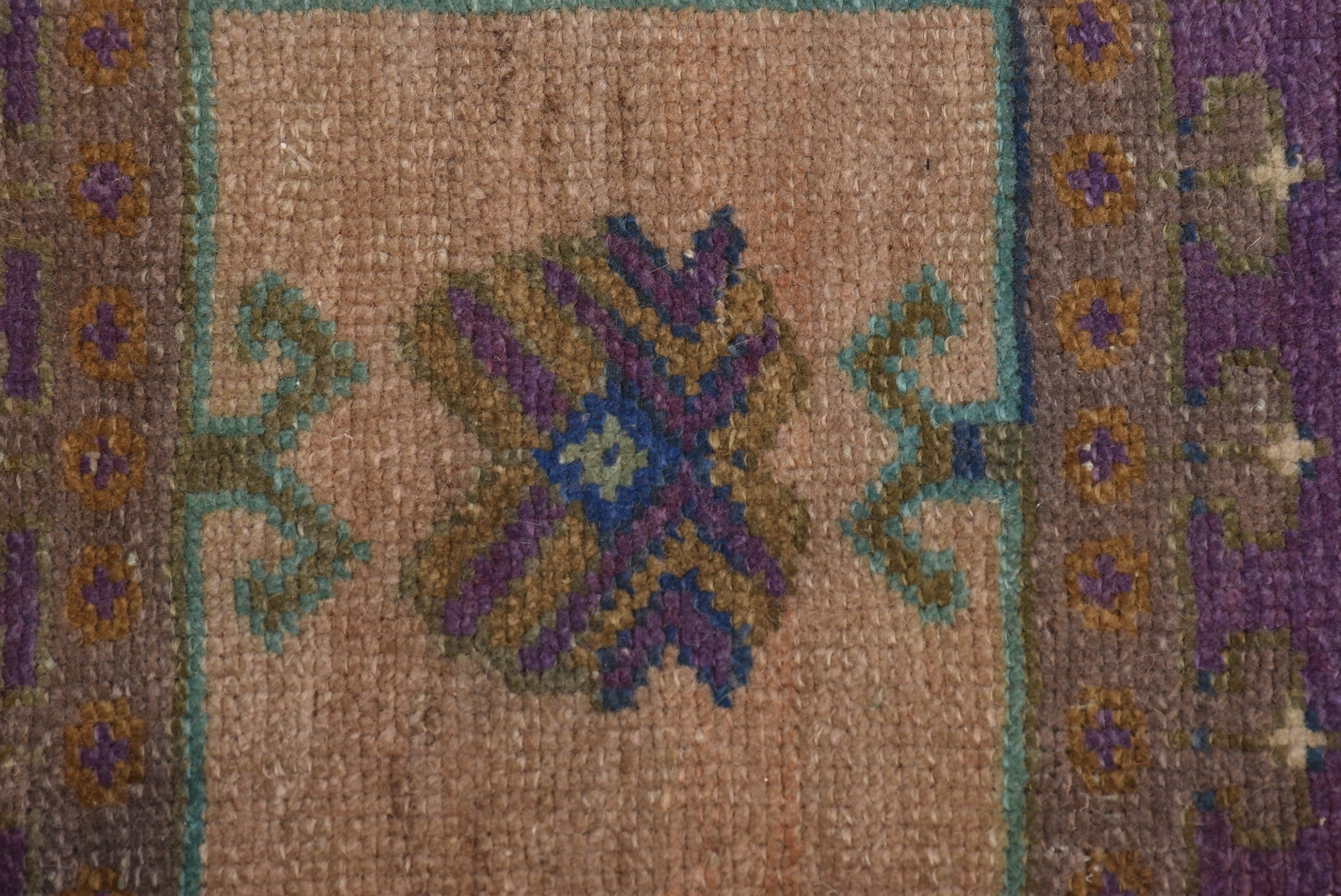 1.7x3.1 ft Küçük Halılar, Küçük Boho Halılar, Vintage Halılar, Mor El Dokuma Halılar, Araba Paspas Halısı, Türk Halıları, Havalı Halılar, Düz Dokuma Halı