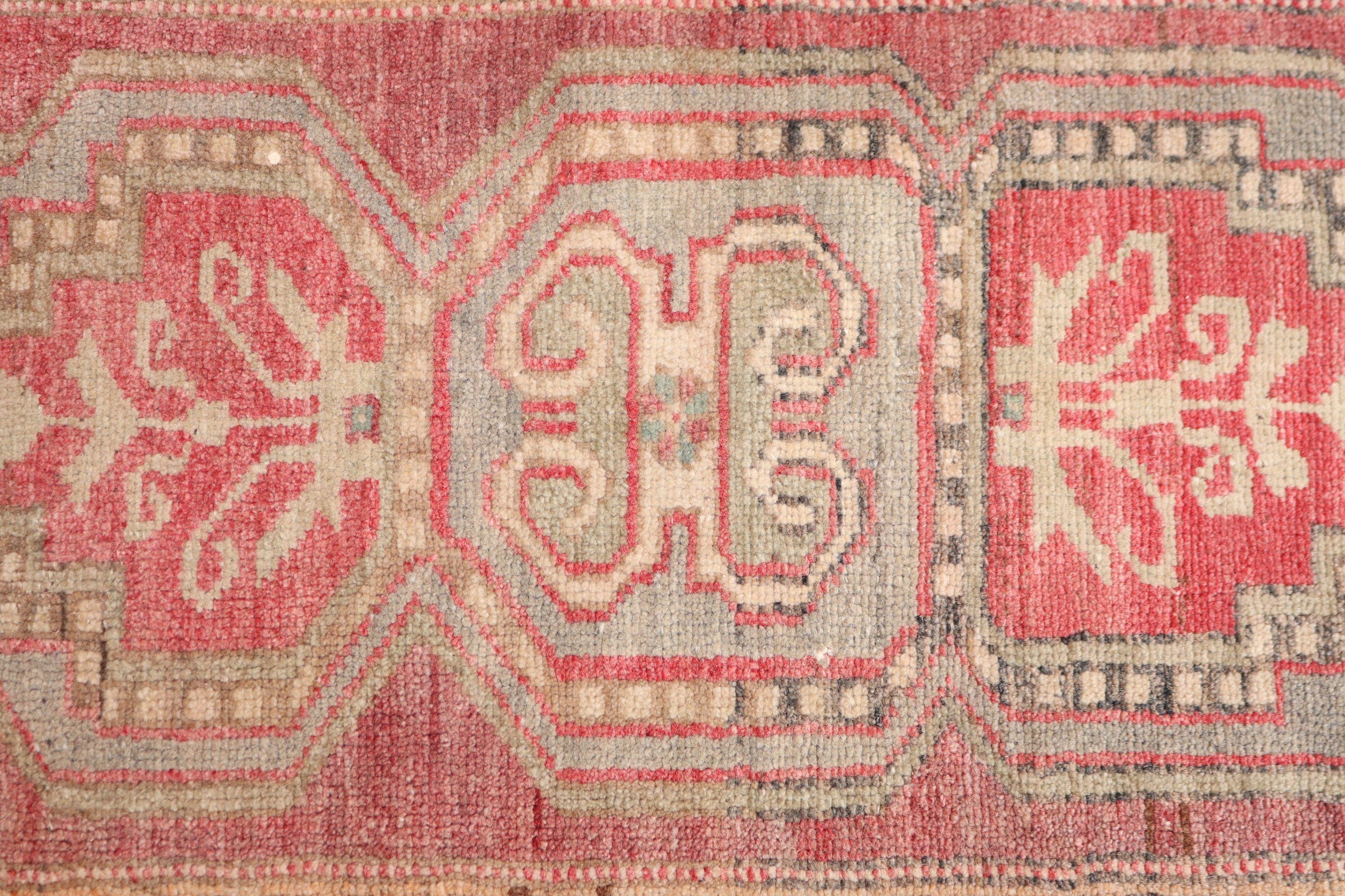 Vintage Rug, Red Boho Rug, Wall Hanging Rug, Rugs for Bathroom, Door Mat Rug, Turkish Rugs, 1.5x3 ft Small Rugs, Handwoven Rugs, Boho Rugs