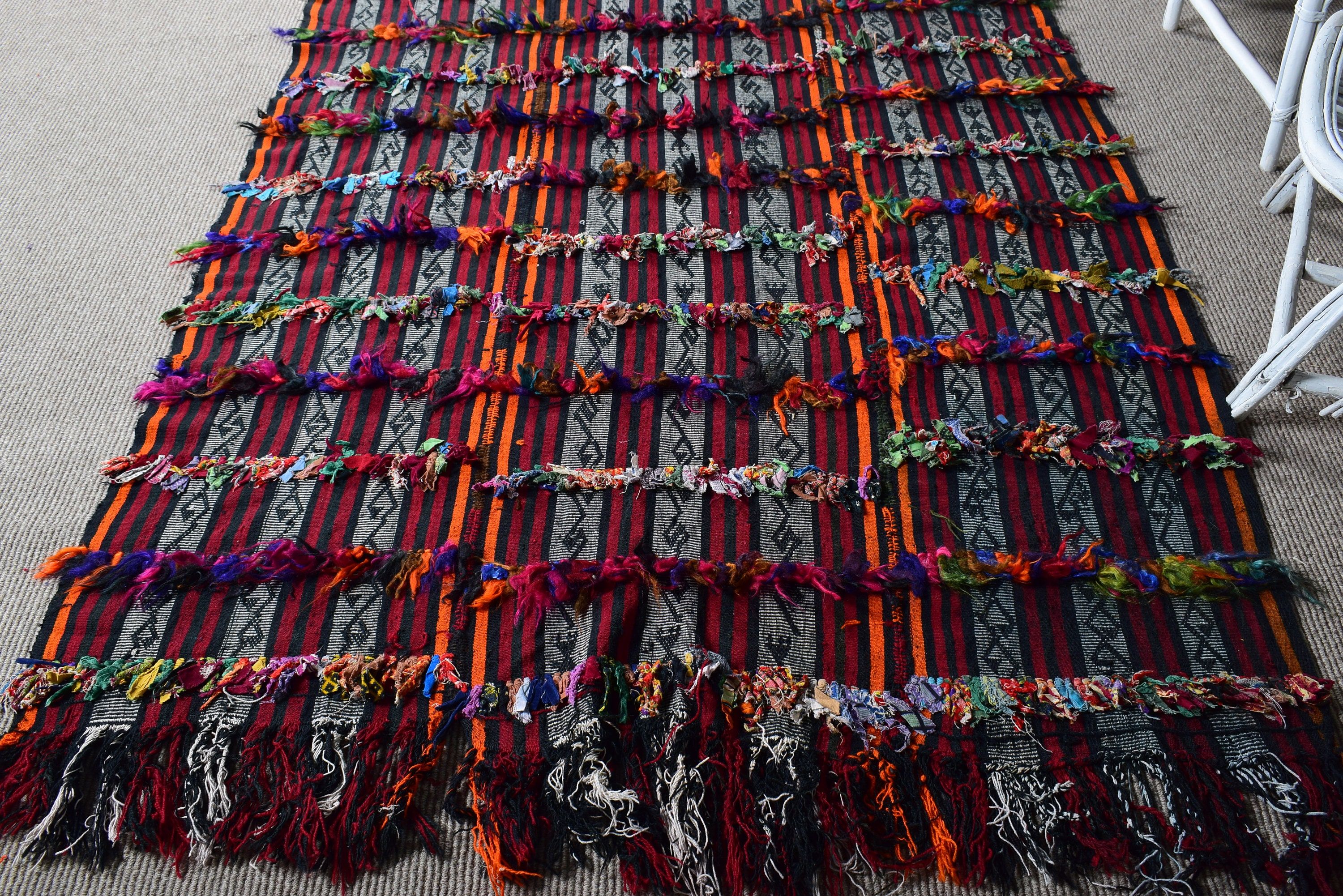 Oushak Bölge Halıları, 4,8x8,1 ft Alan Halıları, Vintage Halılar, Kırmızı Oryantal Halılar, Mutfak Halıları, Yün Halı, Türk Halıları, Kilim, Anadolu Halıları