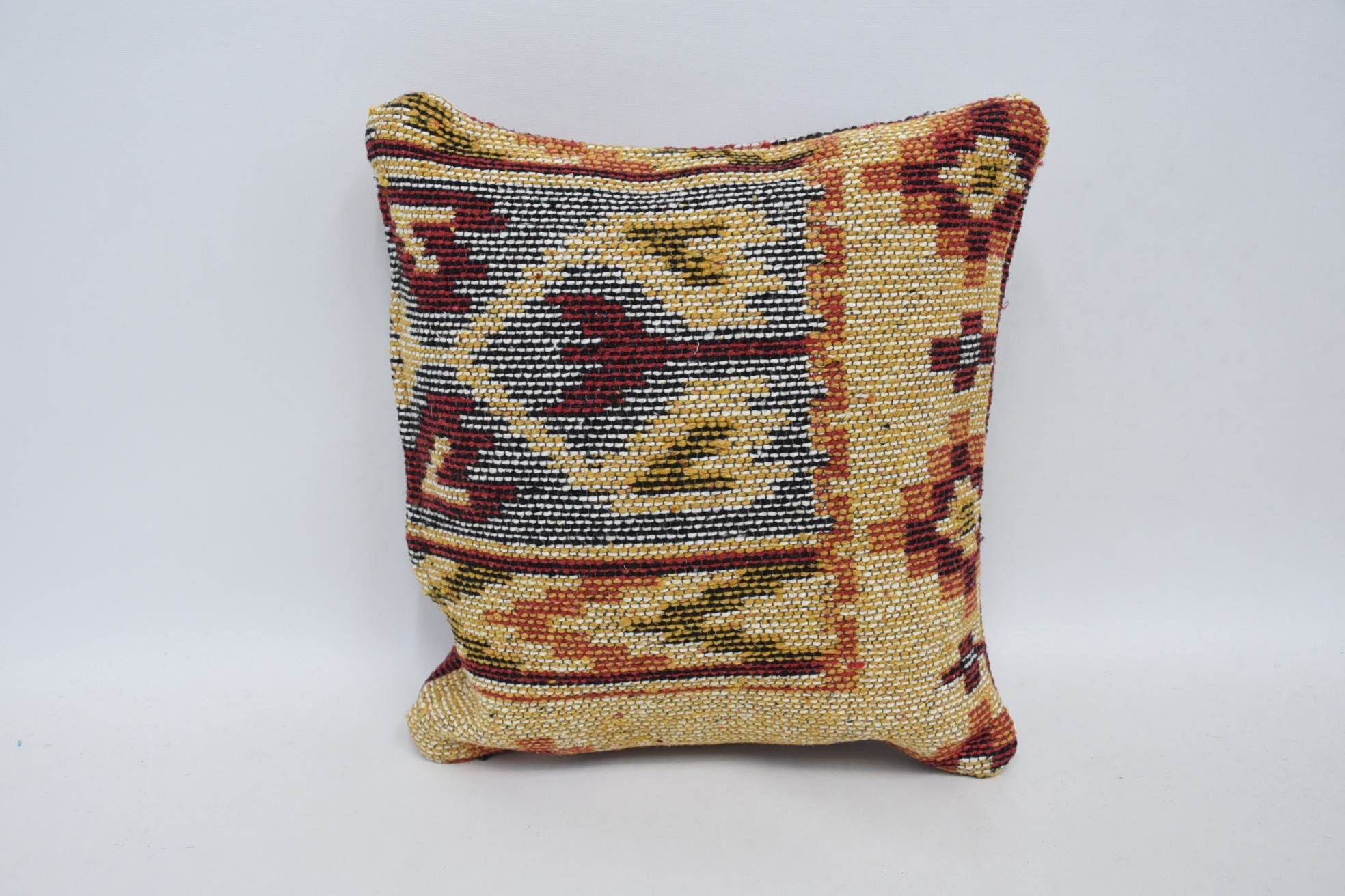 Interior Designer Pillow, 12"x12" Red Pillow Cover, Customized Cushion Cover, Vintage Kilim Pillow, Pillow for Sofa, Indoor Pillow Cover