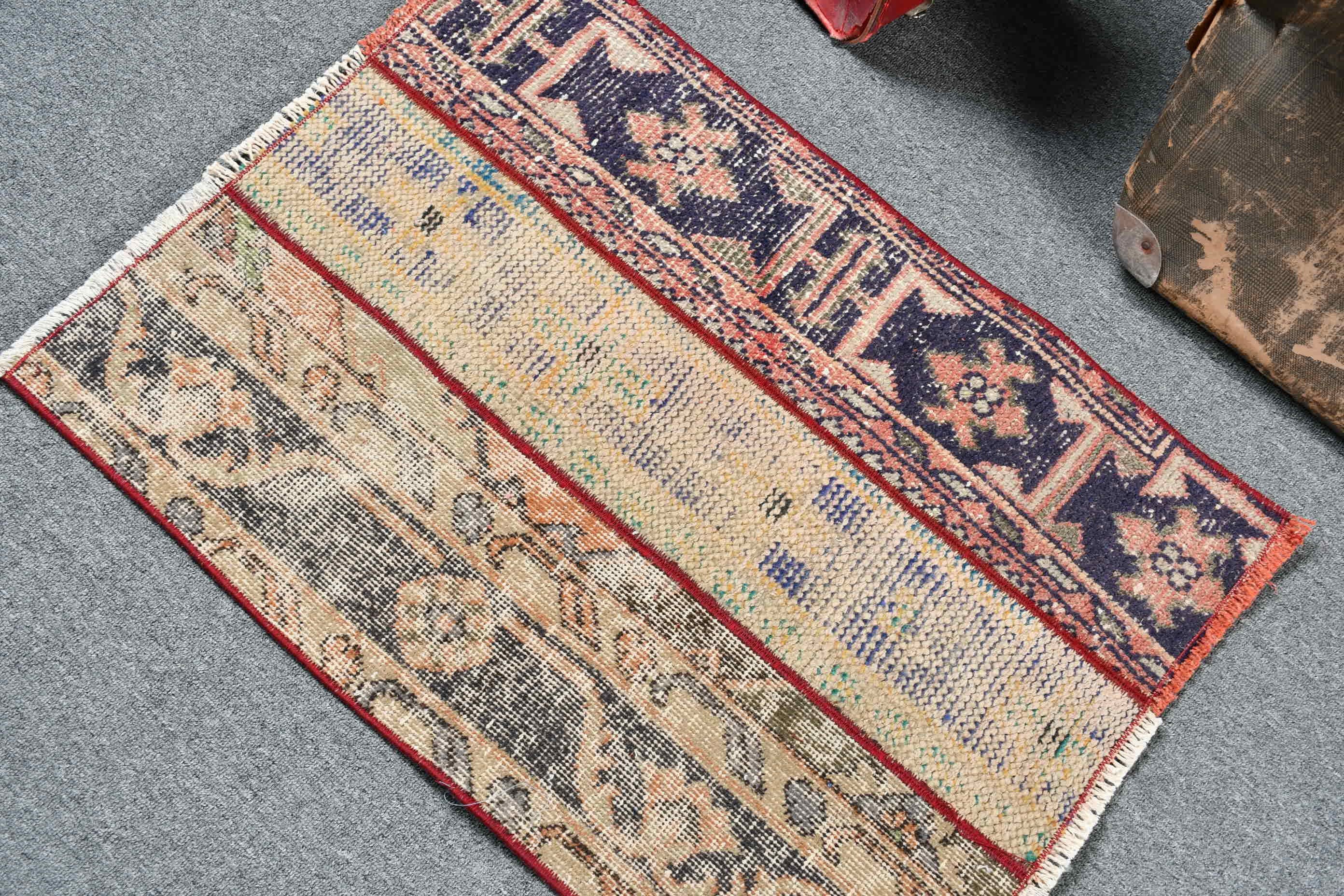 Eski Halı, Vintage Halı, Kahverengi Havalı Halı, 2,1x2,8 ft Küçük Halı, Çocuk Halısı, Araba Paspası Halıları, Mutfak Halıları, Oushak Halısı, Türk Halısı, Havalı Halılar