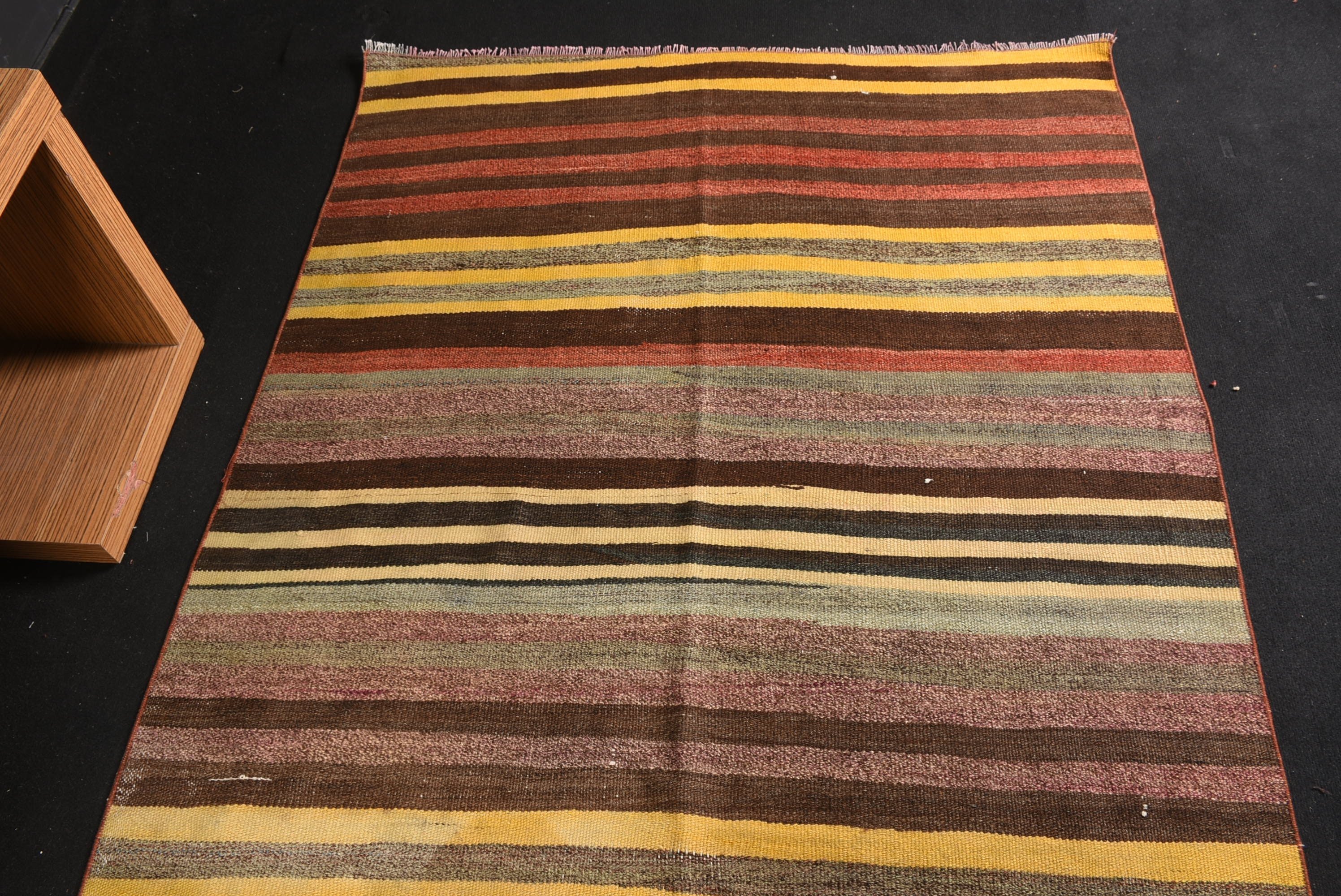 Kahverengi Mutfak Halısı, Türk Halıları, 4.6x8.9 ft Büyük Halı, Salon Halısı, Kilim, Yatak Odası Halısı, Vintage Halı, Antika Halı, Fas Halısı, Aztek Halısı