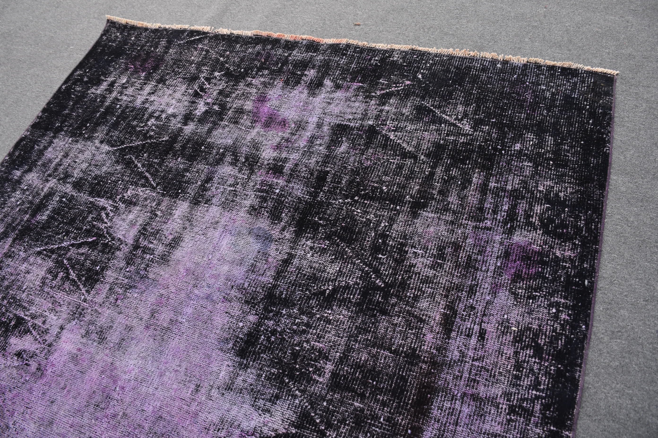 Turkish Rug, Salon Rug, Moroccan Rugs, 6.5x7.2 ft Large Rug, Purple Oriental Rug, Vintage Rug, Living Room Rug, Wool Rug, Rugs for Bedroom