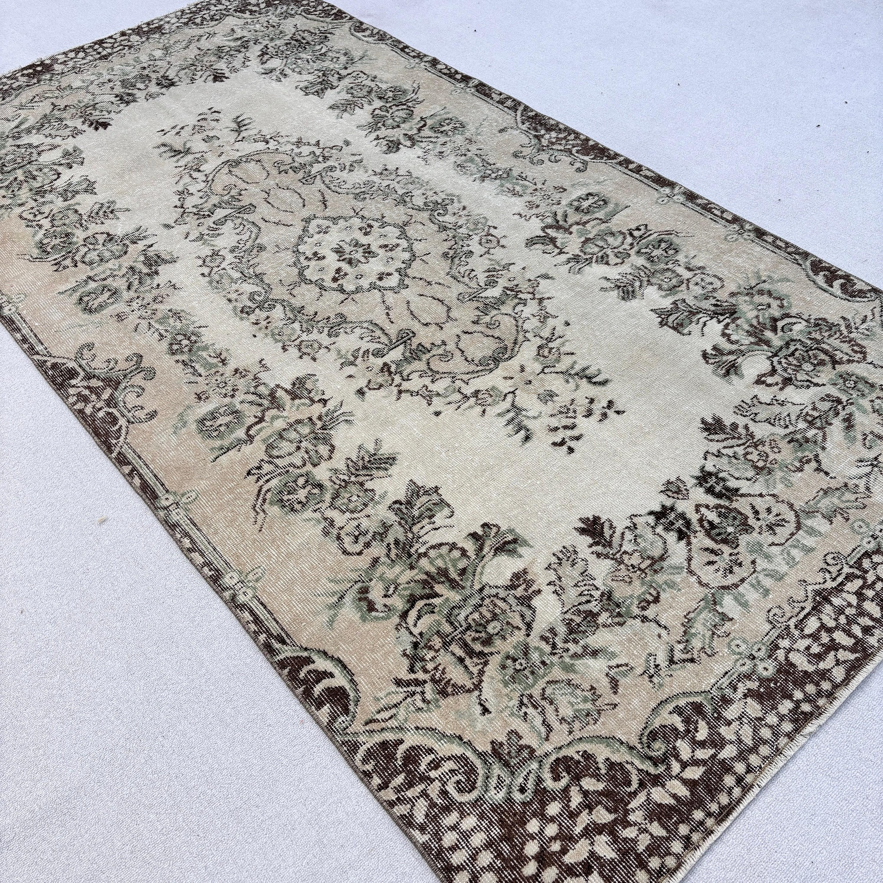 Kahverengi Antika Halı, Geometrik Halılar, Yatak Odası Halısı, Etnik Halı, 4,9x9,4 ft Büyük Halı, Vintage Halı, Büyük Oushak Halıları, Lüks Halılar, Türk Halısı