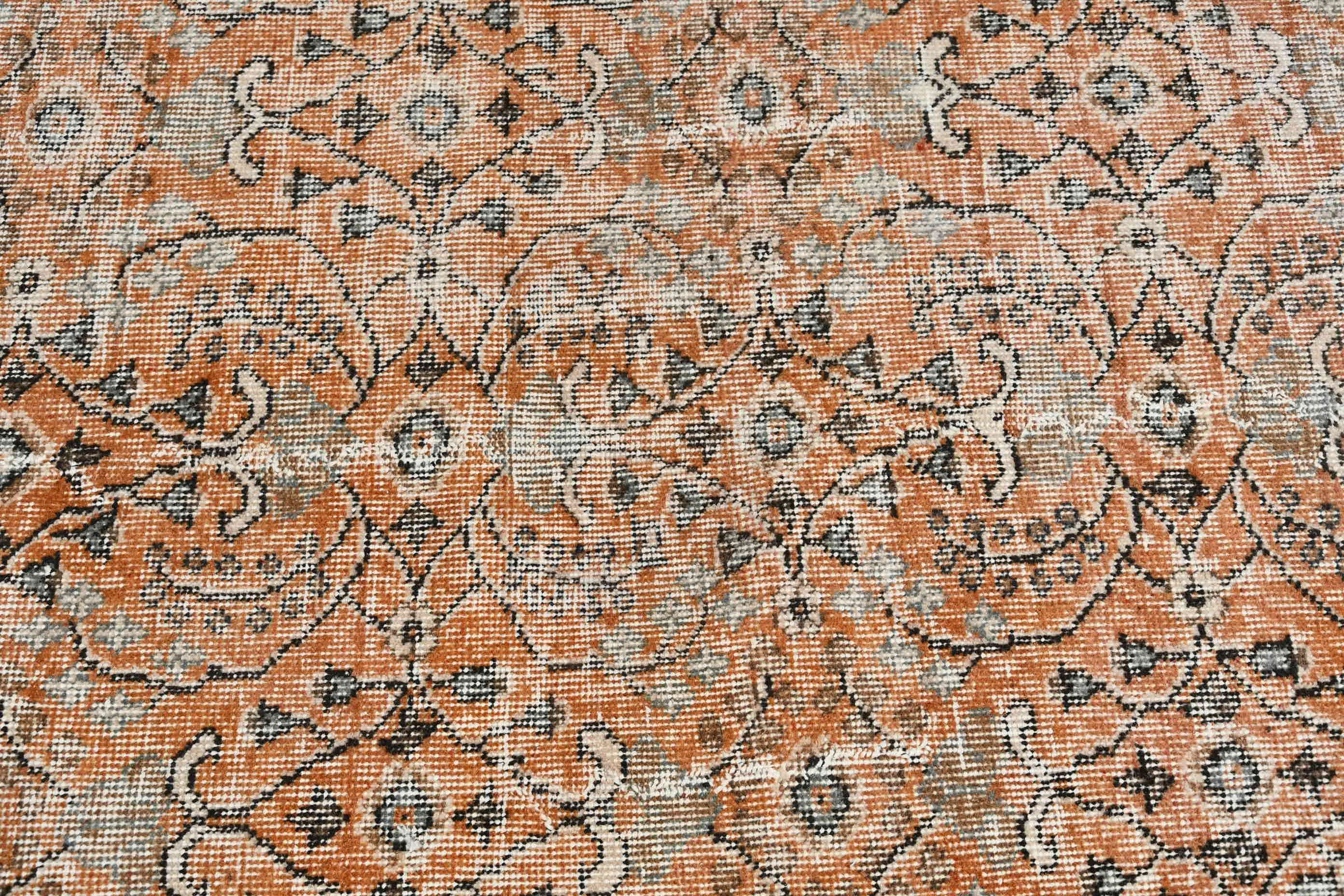 Kitchen Rug, Orange Cool Rugs, 3x6.9 ft Accent Rug, Dorm Rug, Entry Rugs, Cool Rugs, Rugs for Entry, Vintage Rug, Turkish Rug