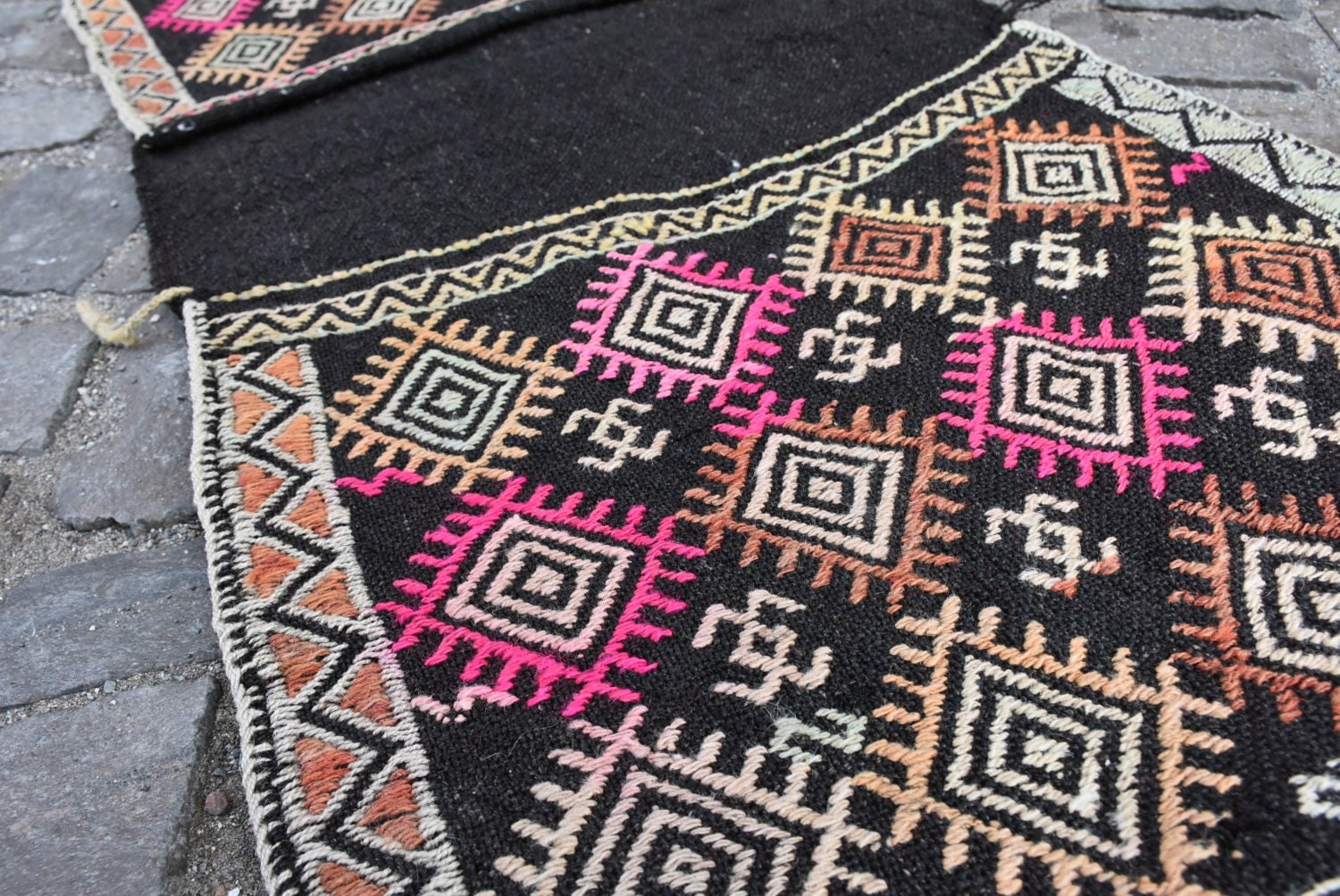 Mutfak Halısı, Kilim, Pembe Fas Halıları, Fas Halısı, Kapı Paspası Halıları, Sanat Halısı, 1.8x3.9 ft Küçük Halılar, Türk Halısı, Vintage Halı