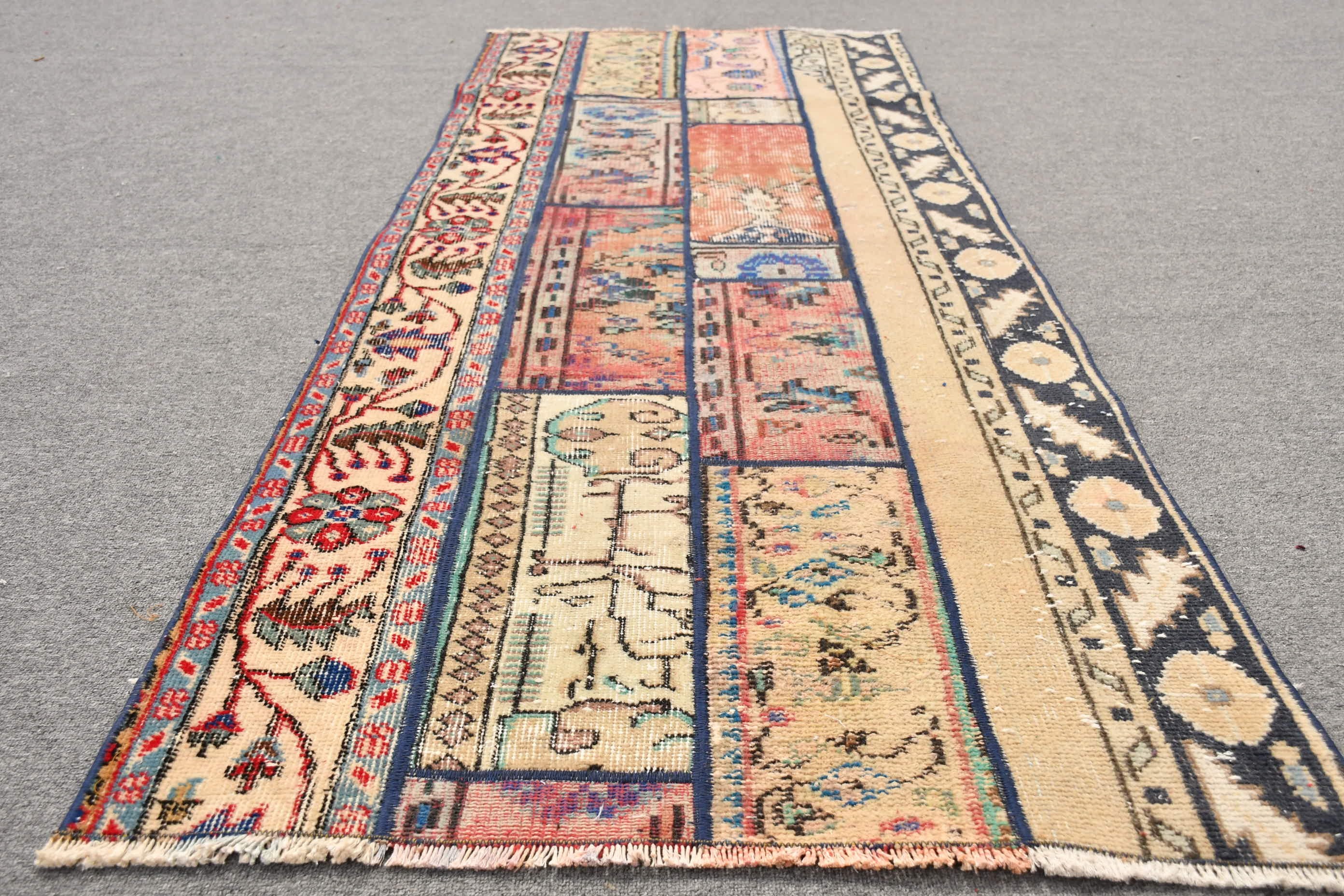 Oushak Rug, Rugs for Hallway, Red Home Decor Rugs, Vintage Rug, Stair Rugs, Anatolian Rug, 2.7x7 ft Runner Rugs, Hallway Rug, Turkish Rug