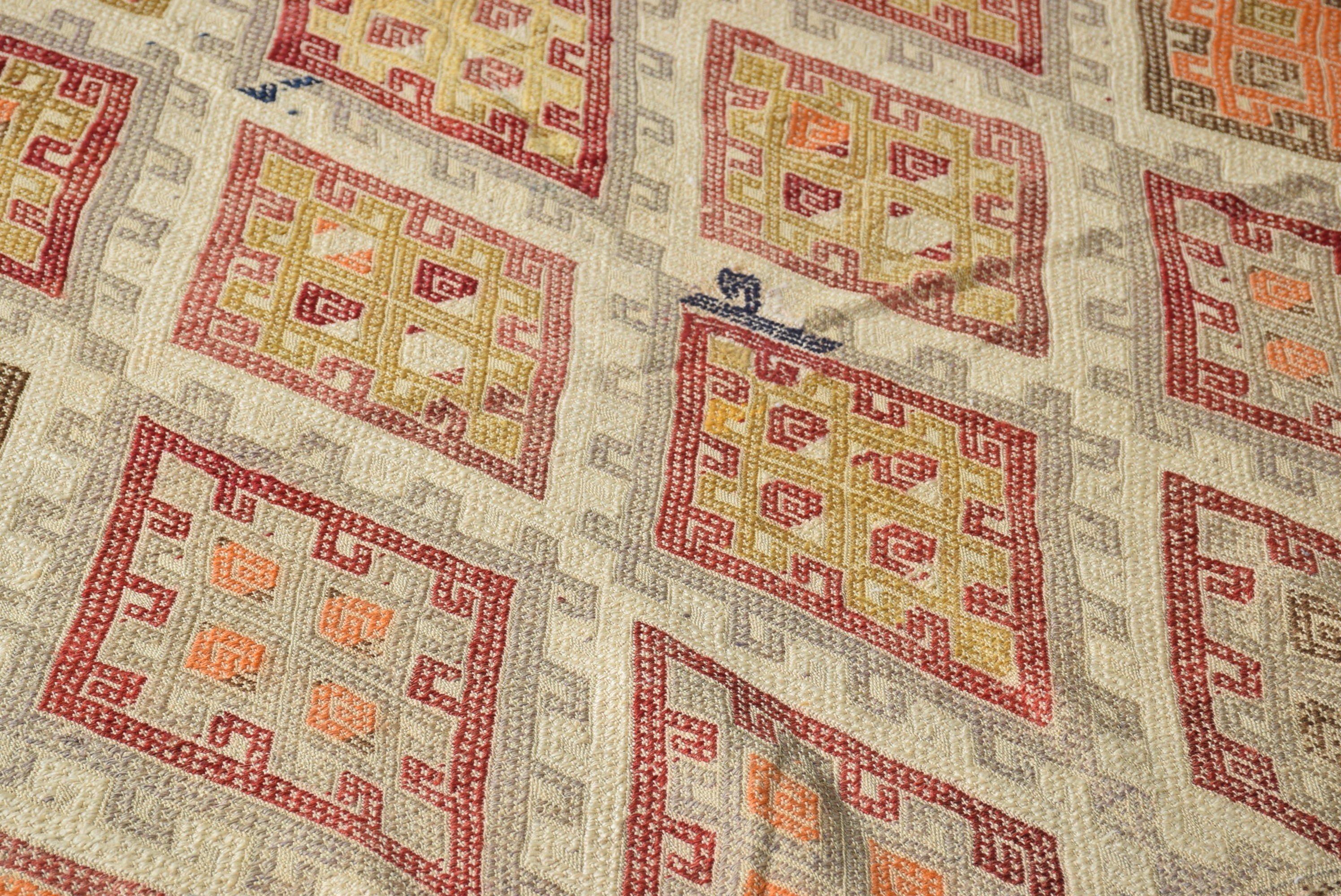 Mutfak Halıları, 4.4x5.2 ft Aksan Halıları, Ev Dekorasyonu Halısı, Türk Halıları, Anadolu Halısı, Yatak Odası Halısı, Vintage Halılar, Kilim, Gökkuşağı Yün Halısı