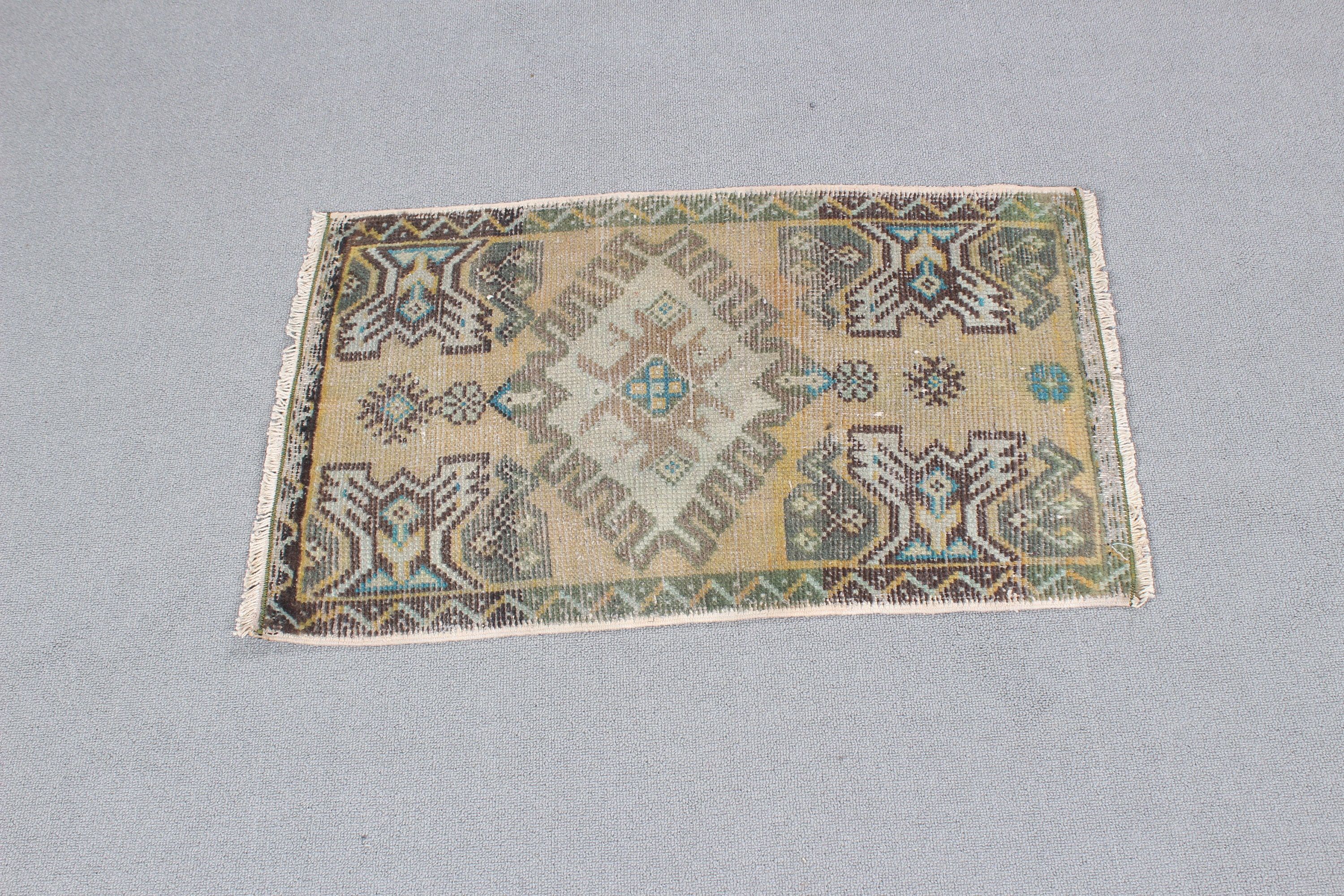 Turkish Rugs, Small Area Rug, Luxury Rugs, Bedroom Rugs, Bronze Antique Rugs, Entry Rugs, 1.5x2.5 ft Small Rug, Modern Rugs, Vintage Rug