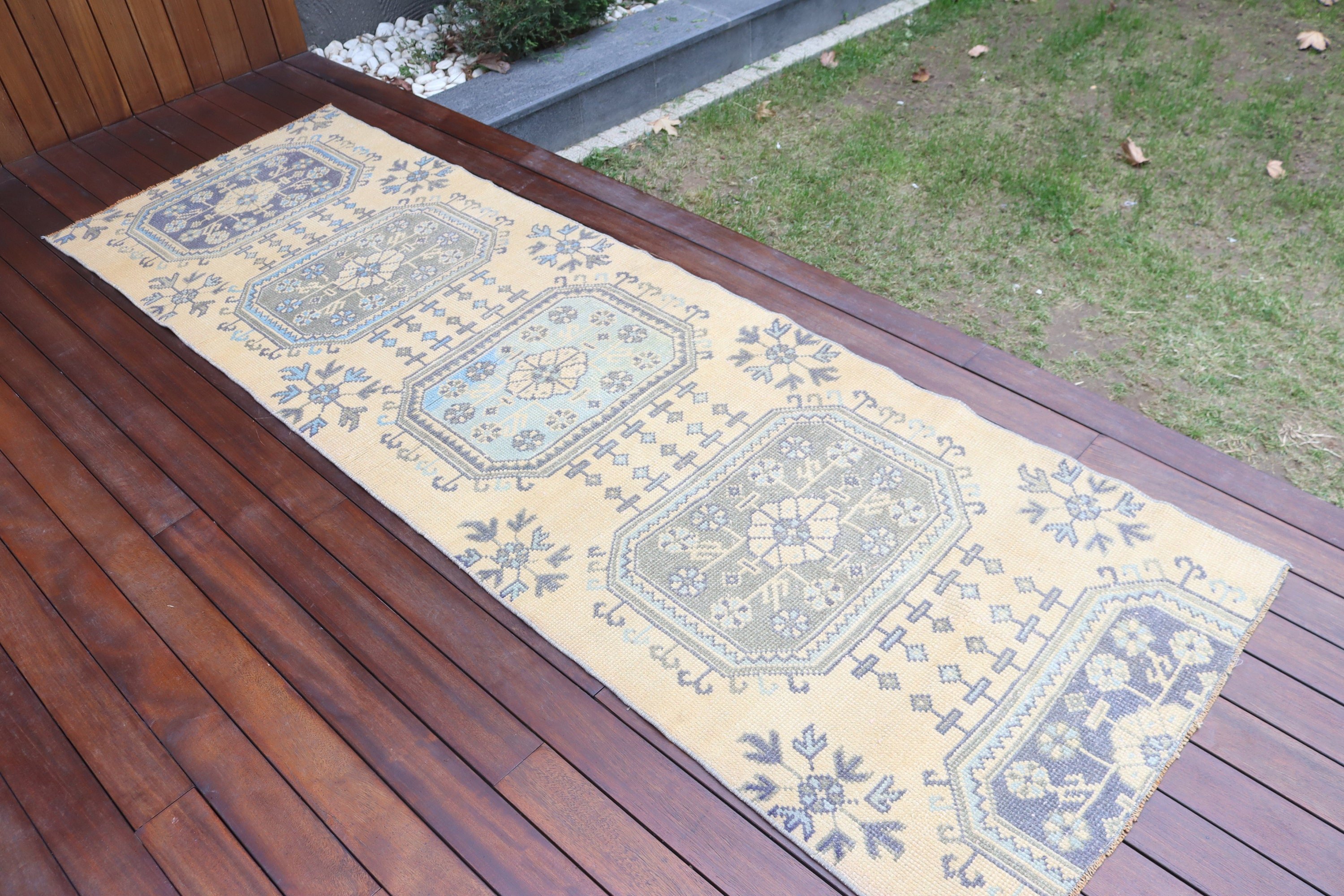 Koridor Halıları, Türk Halıları, Vintage Halılar, Lüks Halılar, 2,7x8,5 ft Runner Halısı, Mutfak Halıları, Bronz Geometrik Halı, Koridor Halıları