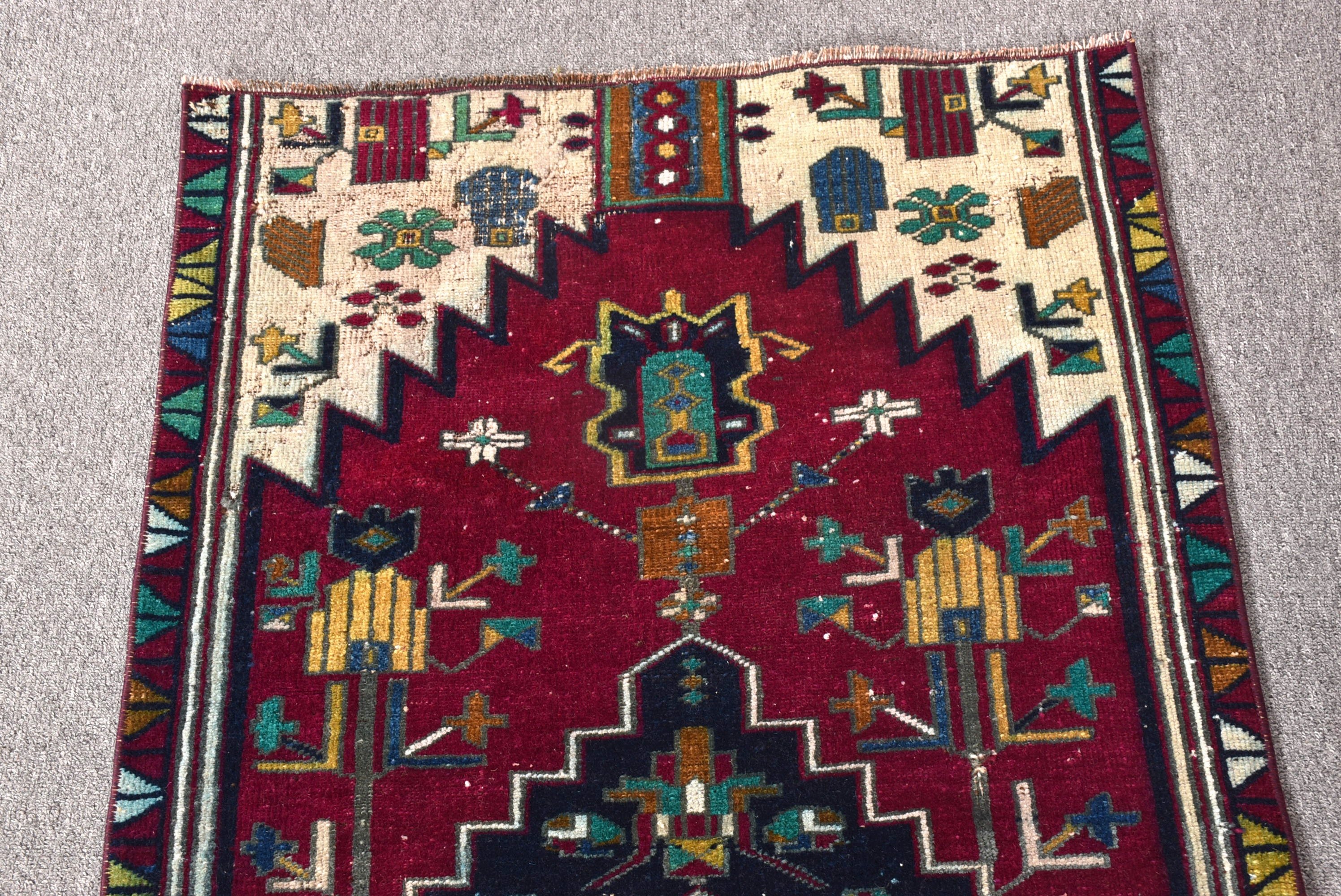 Fas Halısı, Oryantal Halı, Küçük Vintage Halı, 2,3x4,8 ft Küçük Halılar, Boho Halısı, Türk Halısı, Vintage Halı, Mor El Dokuma Halılar, Giriş Halısı