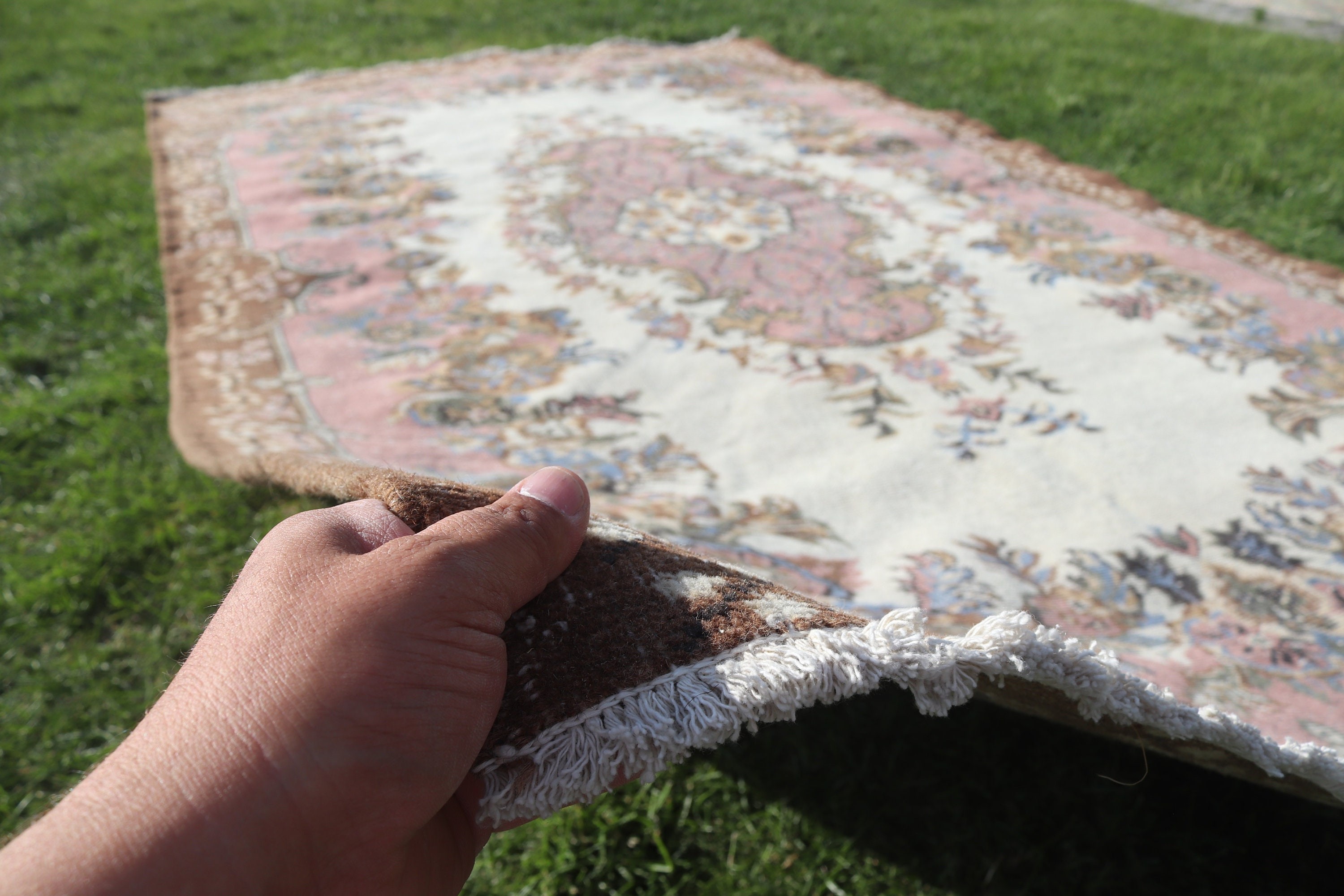 5.7x10 ft Büyük Halılar, Türk Halısı, Anadolu Halısı, Pembe Ev Dekor Halıları, Aztek Halısı, Büyük Oushak Halısı, Büyük Boho Halıları, Vintage Halı, Havalı Halı