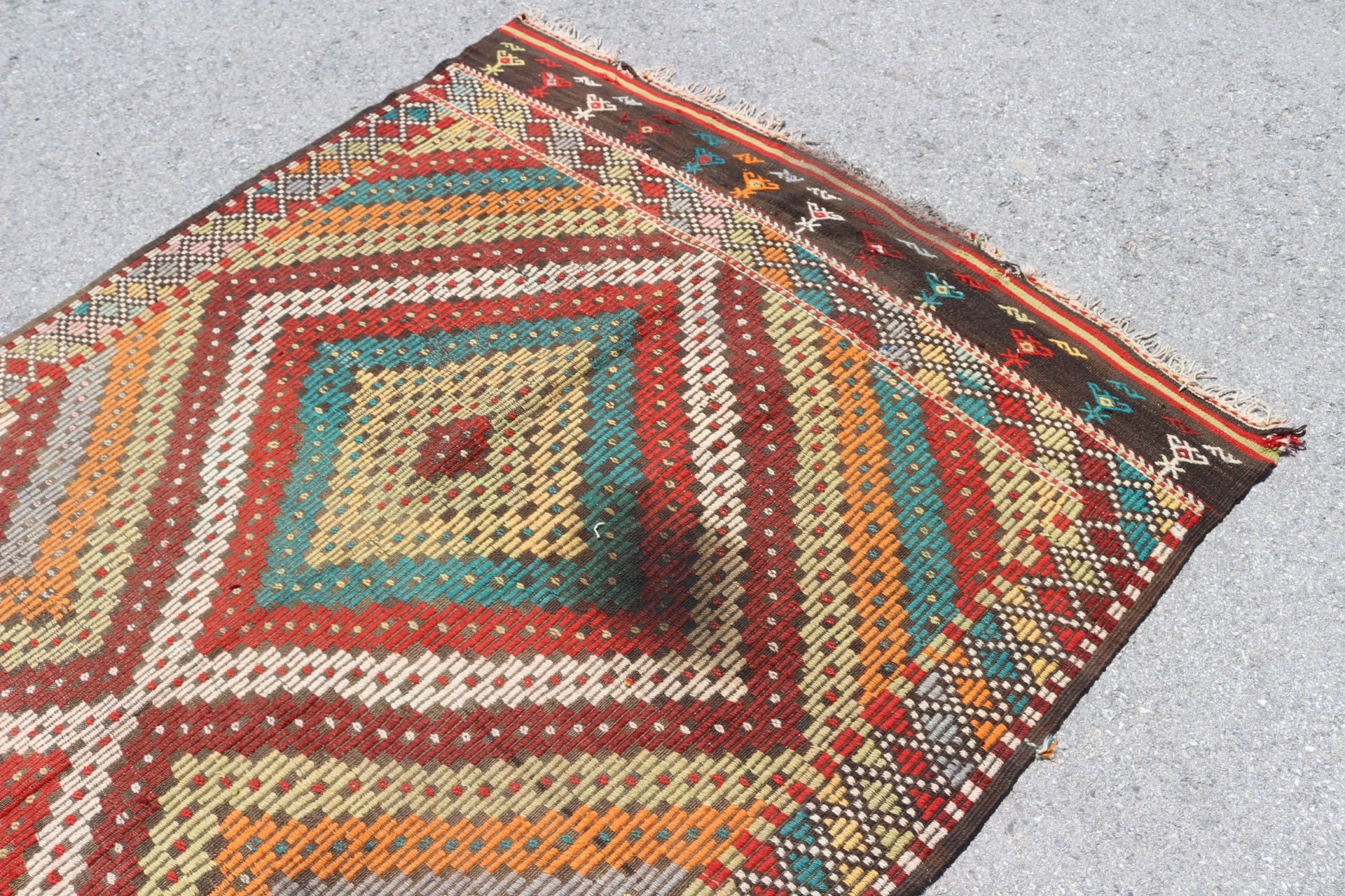 Oryantal Halı, Oturma Odası Halısı, Antika Halı, 5.2x10.3 ft Büyük Halı, Yemek Odası Halısı, Türk Halısı, Kilim, Kırmızı Yer Halısı, Vintage Halı