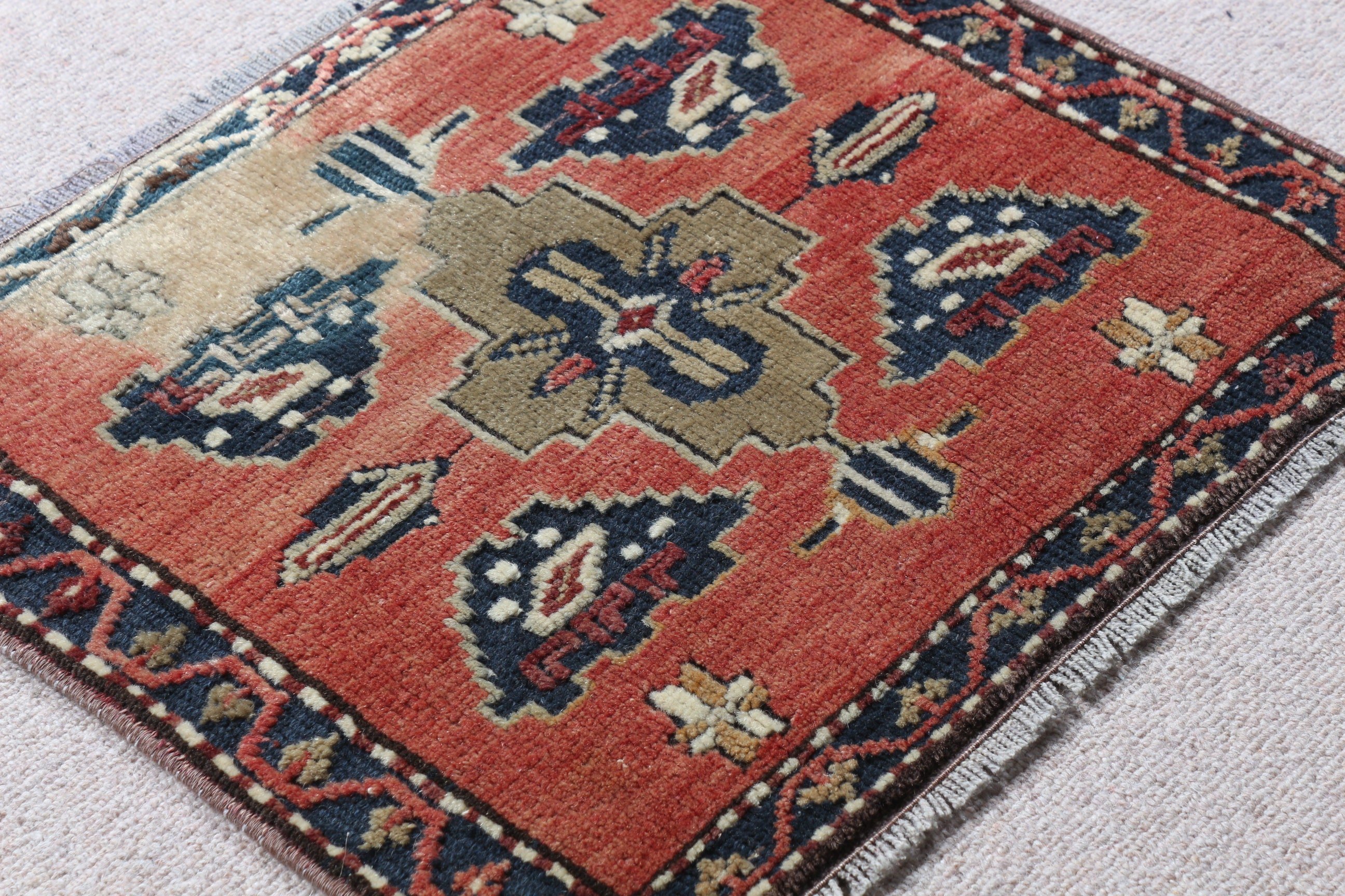 Kitchen Rug, Entry Rugs, Brown Bedroom Rug, Turkish Rug, Home Decor Rug, Rugs for Car Mat, Car Mat Rug, Vintage Rug, 2.1x1.7 ft Small Rug