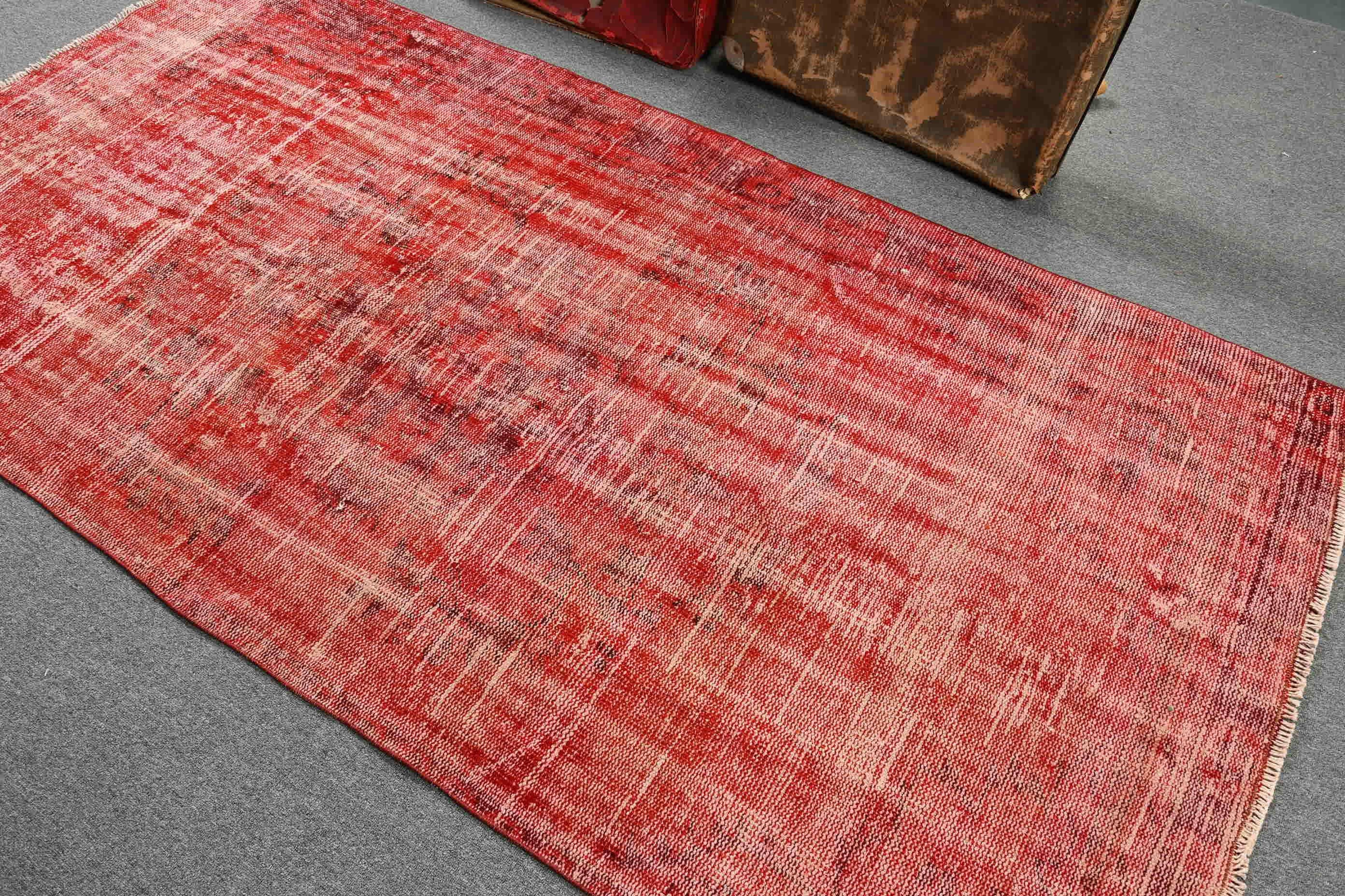 Nursery Rugs, 4.5x8.4 ft Area Rug, Antique Rug, Cool Rug, Vintage Rug, Red Moroccan Rugs, Kitchen Rugs, Turkish Rugs, Rugs for Kitchen