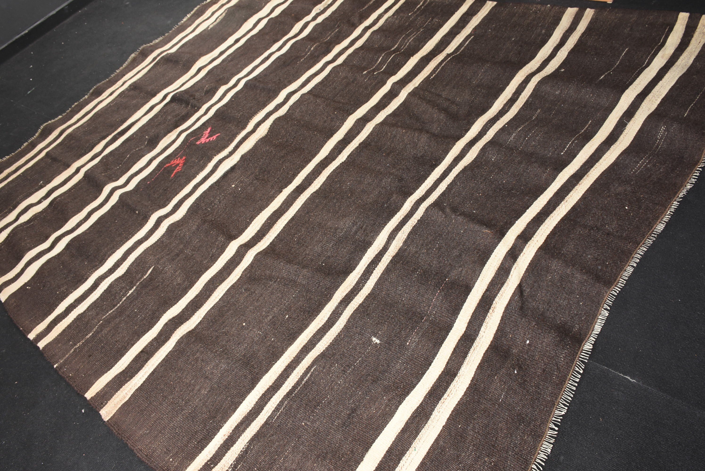 7x8.9 ft Büyük Halı, Sanat Halıları, Oturma Odası Halıları, Kilim, Vintage Halı, Yatak Odası Halısı, Anadolu Halısı, Bej Yün Halı, Türk Halısı, Oryantal Halı