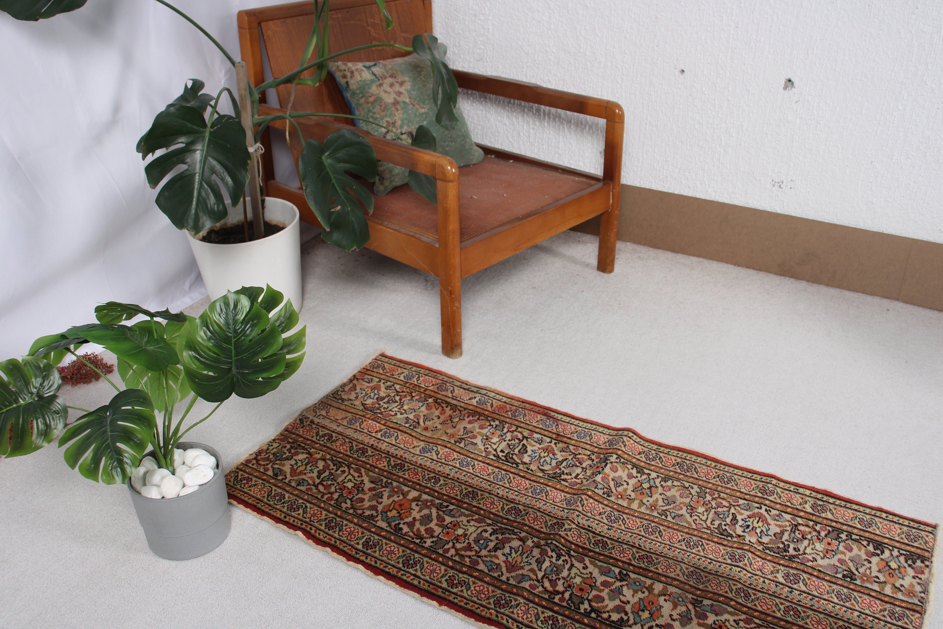 Küçük Alan Halısı, 2x4,1 ft Küçük Halı, Yatak Odası Halısı, Boho Halıları, Vintage Halılar, Türk Halıları, Bej Mutfak Halısı, Araba Paspas Halıları, Oryantal Halı