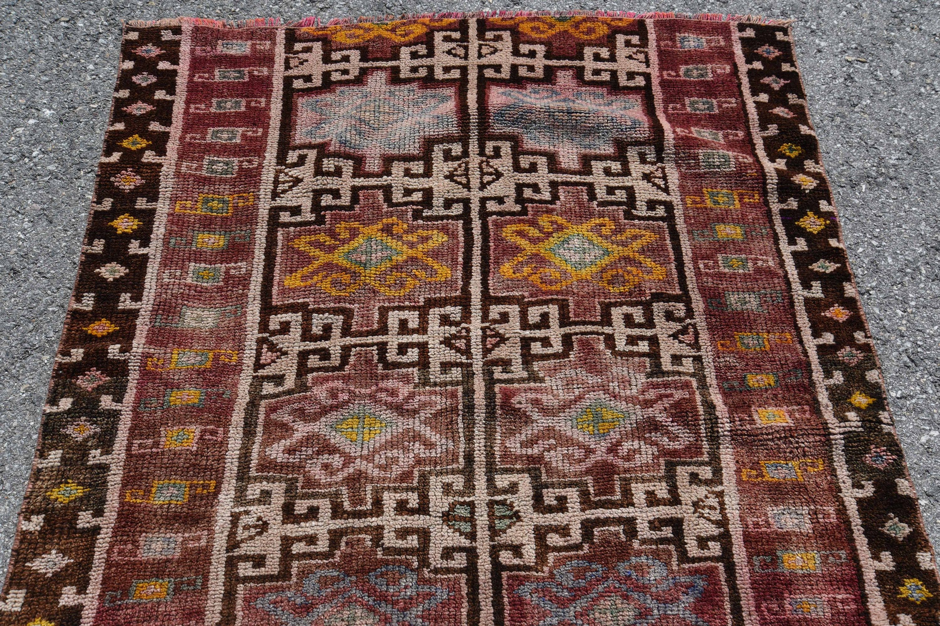 Vintage Halı, Koridor Halıları, Oushak Halı, Mutfak Halıları, Türkiye Halıları, Yatak Odası Halıları, 3.6x9.7 ft Runner Halısı, Merdiven Halıları, Türk Halıları