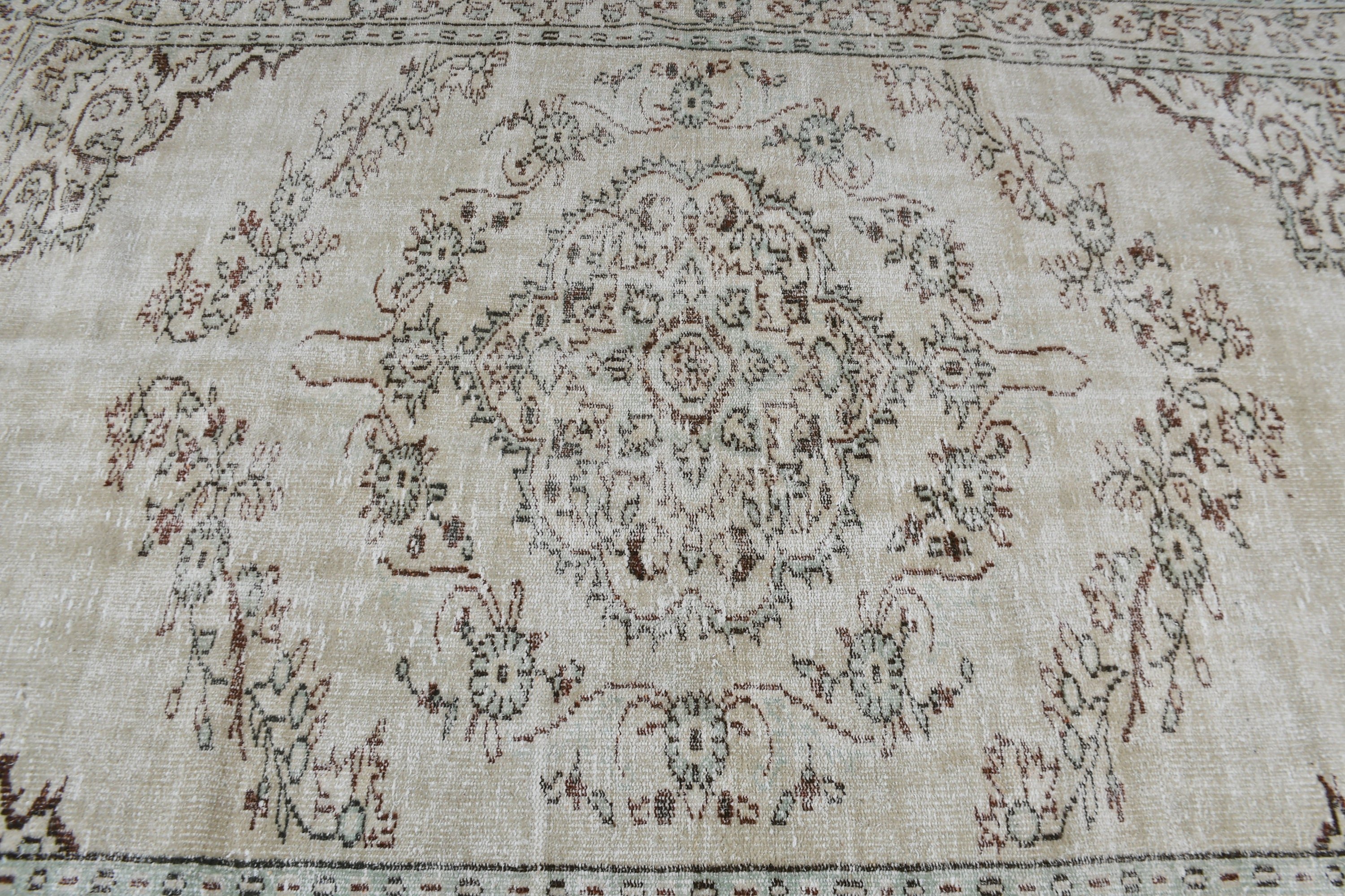 5.9x9.1 ft Büyük Halı, Yatak Odası Halısı, Türk Halıları, Yeşil Anadolu Halıları, El Yapımı Halı, Vintage Halı, Mutfak Halıları, Oturma Odası Halısı, Oushak Halısı