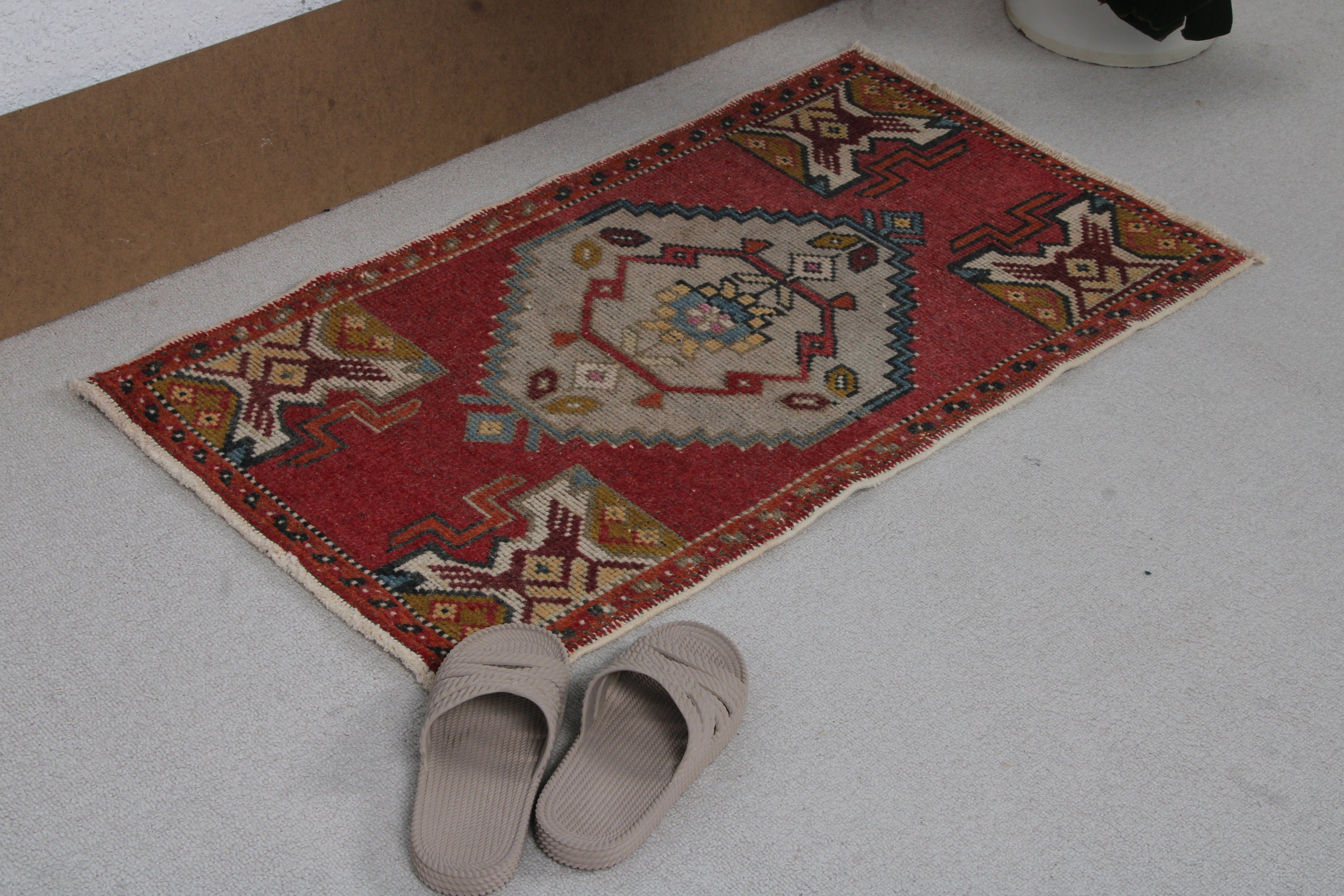 Turkish Rugs, Moroccan Rugs, Vintage Rugs, Flatweave Rug, 1.7x3.1 ft Small Rug, Red Bedroom Rug, Small Vintage Rugs, Small Area Rug