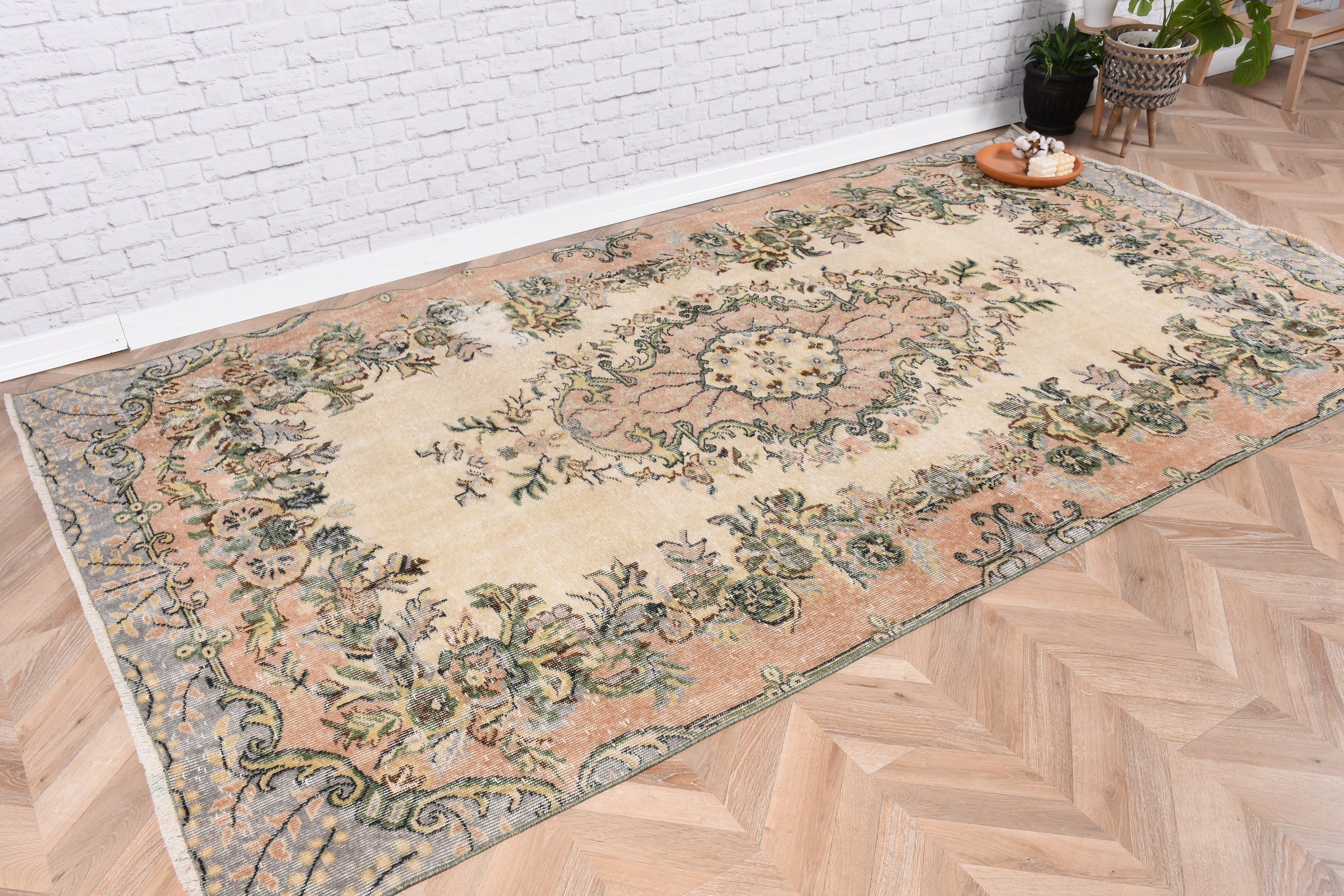 Bedroom Rug, Salon Rugs, Dining Room Rugs, Turkish Rugs, Beige Statement Rug, Artistic Rug, Boho Rugs, Vintage Rugs, 5.1x9.4 ft Large Rugs