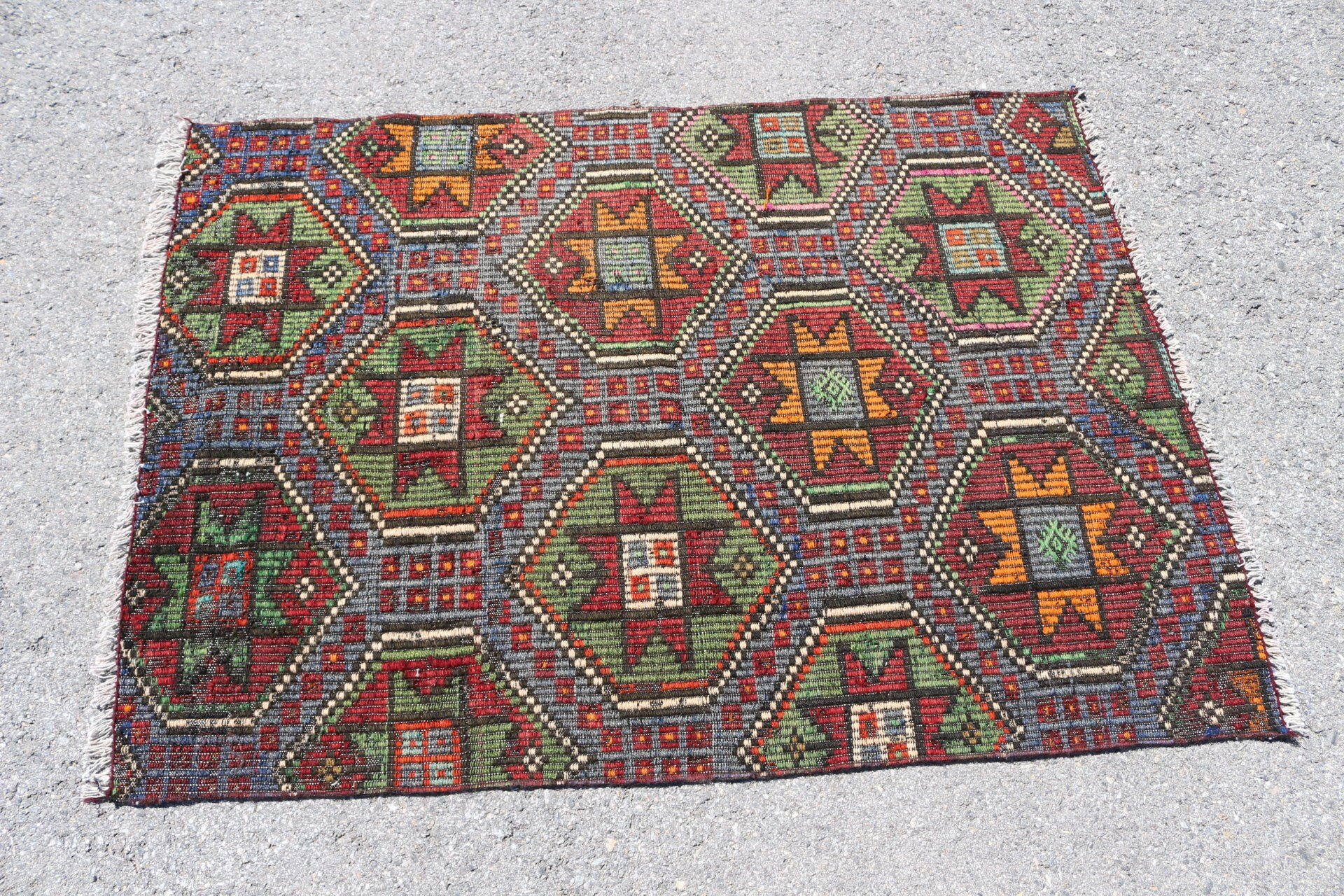 Vintage Halı, Duvara Asılı Halılar, Yeşil Mutfak Halısı, Yer Halısı, Türk Halısı, Yatak Odası Halıları, Kilim, Ev Dekor Halısı, 3.2x4.4 ft Küçük Halı