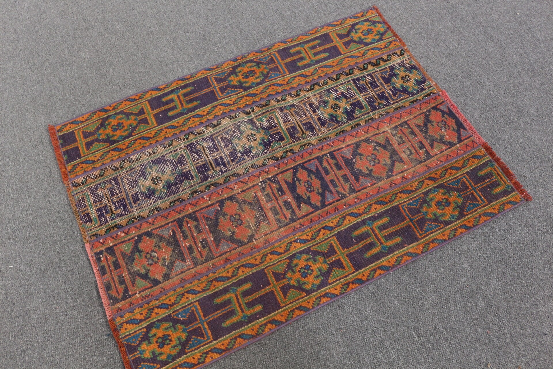 Oushak Rug, Car Mat Rug, Turkish Rug, Oriental Rug, Orange Home Decor Rug, Nursery Rugs, Vintage Rug, Dorm Rugs, 2.8x3.7 ft Small Rug