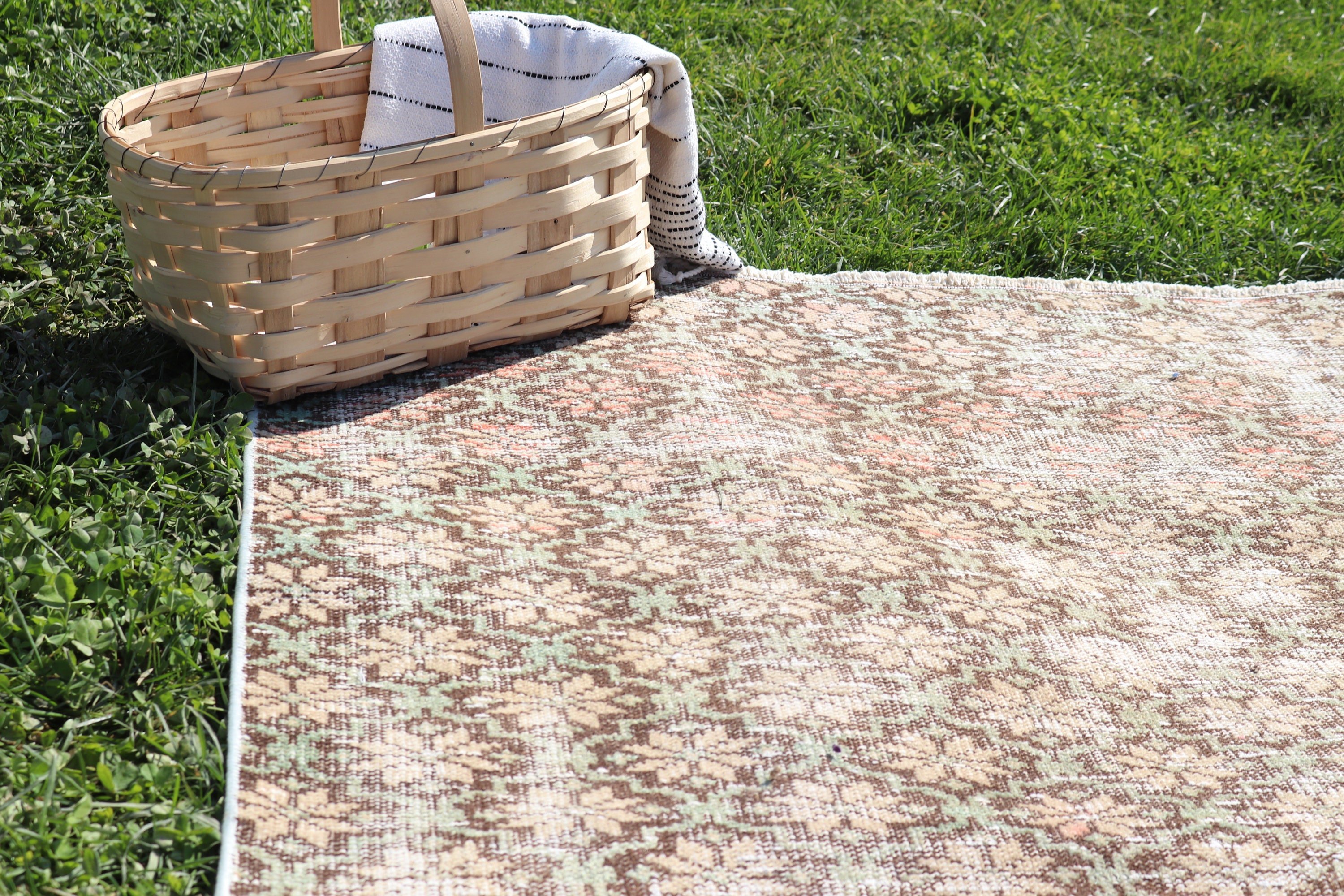 Green Neutral Rug, Kitchen Rugs, Nursery Rugs, Turkish Rug, Vintage Rugs, Bedroom Rug, Aztec Rug, Moroccan Rug, 3.2x5.7 ft Accent Rug