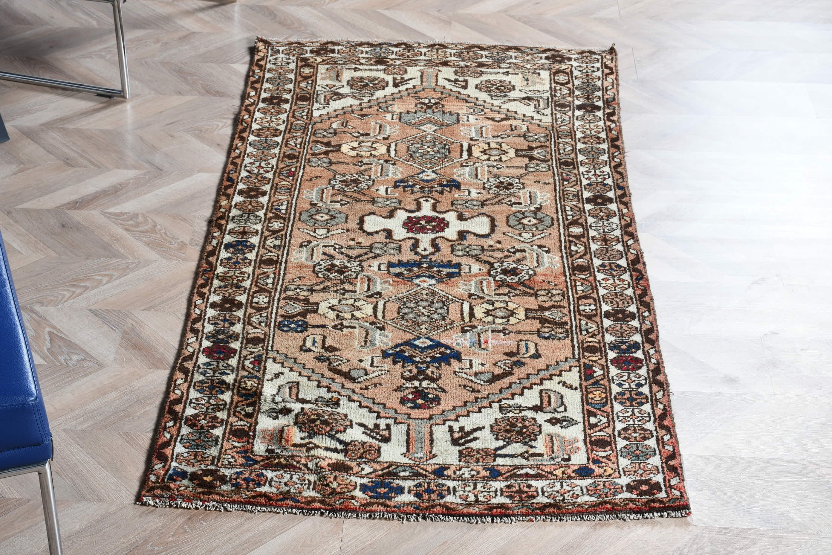 Antique Rug, Brown Home Decor Rugs, Entry Rug, Hand Woven Rug, Turkish Rug, Vintage Rugs, Moroccan Rug, Kitchen Rug, 2.9x6.1 ft Accent Rug