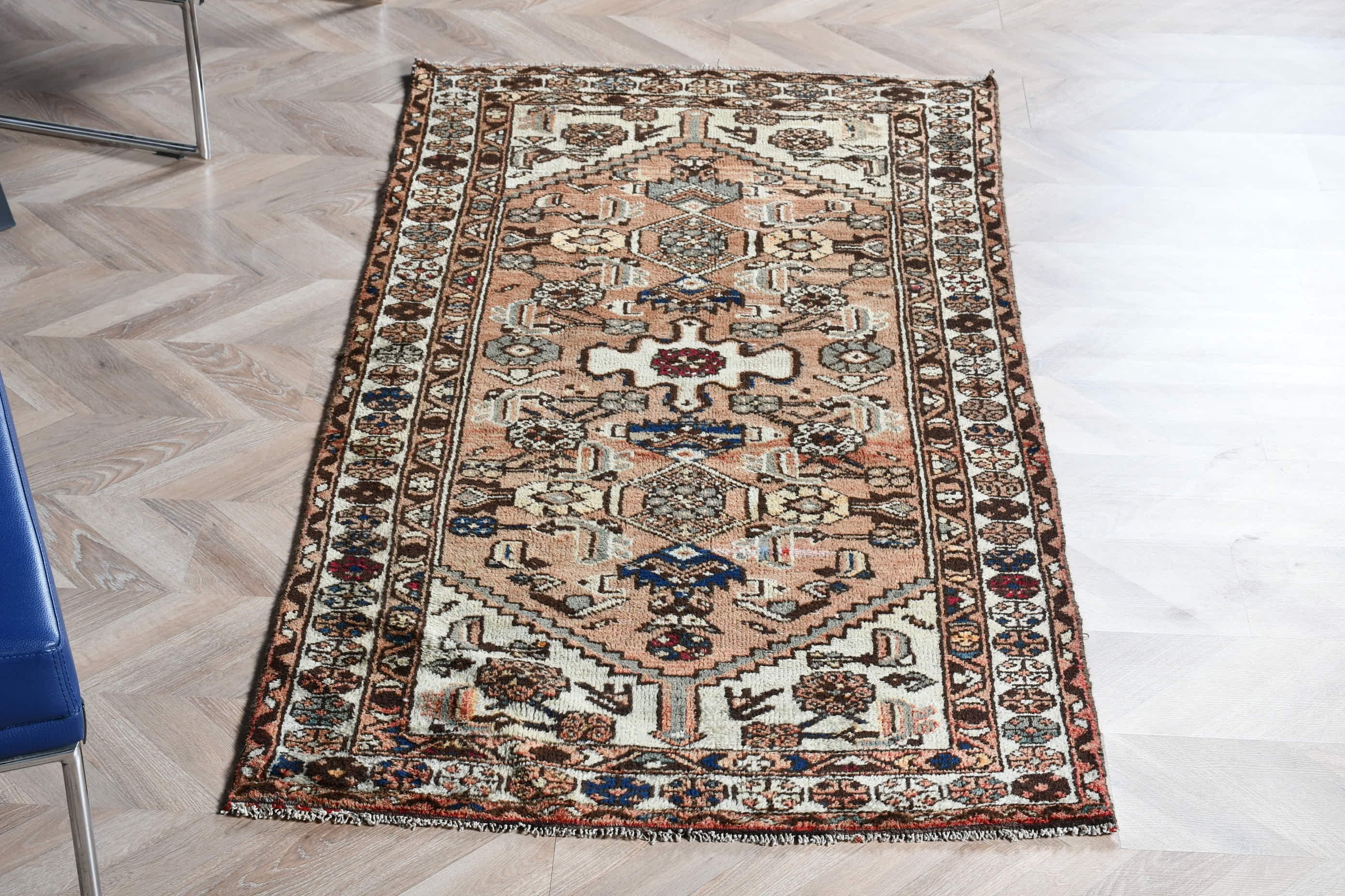 Antika Halı, Kahverengi Ev Dekorasyonu Halıları, Giriş Halısı, El Dokuma Halısı, Türk Halısı, Vintage Halılar, Fas Halısı, Mutfak Halısı, 2,9x6,1 ft Vurgu Halısı