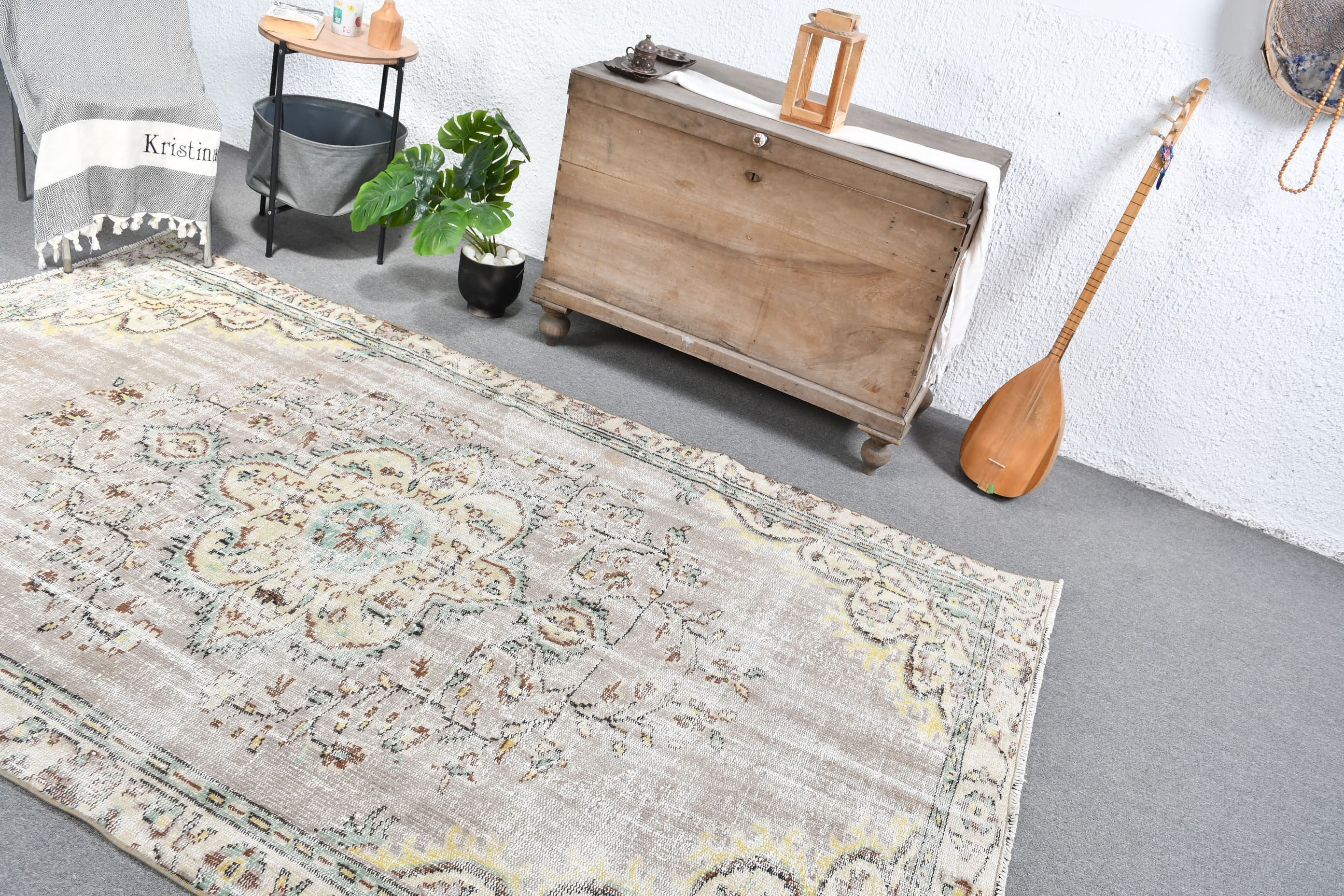 Living Room Rug, Anatolian Rug, Bronze Kitchen Rugs, 5.2x8.4 ft Large Rugs, Boho Rug, Salon Rug, Vintage Rugs, Turkish Rugs
