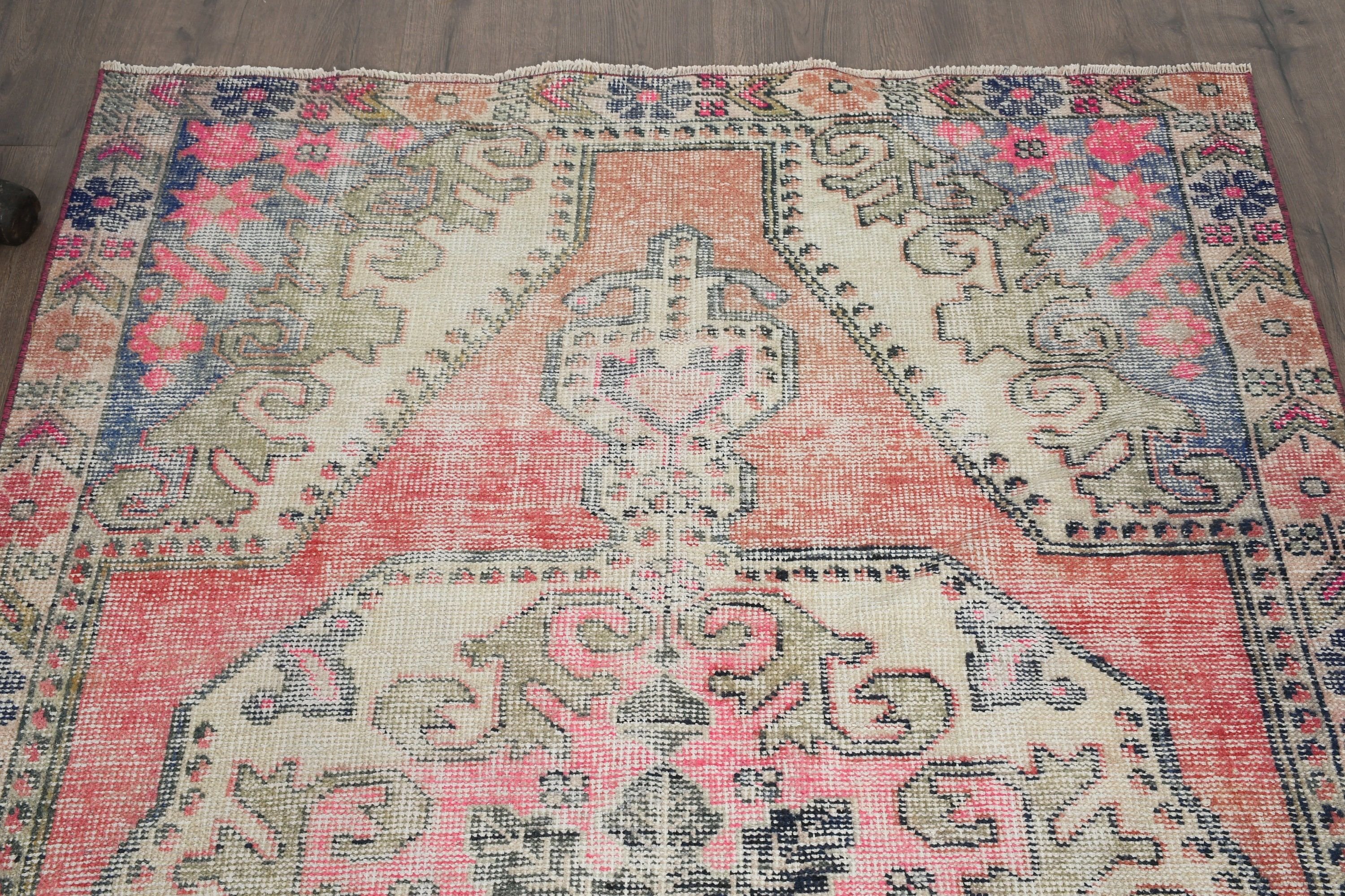 Turkish Rug, Indoor Rug, Living Room Rugs, Rugs for Nursery, Floor Rug, 4.2x7.1 ft Area Rugs, Vintage Rugs, Cool Rug, Pink Home Decor Rugs