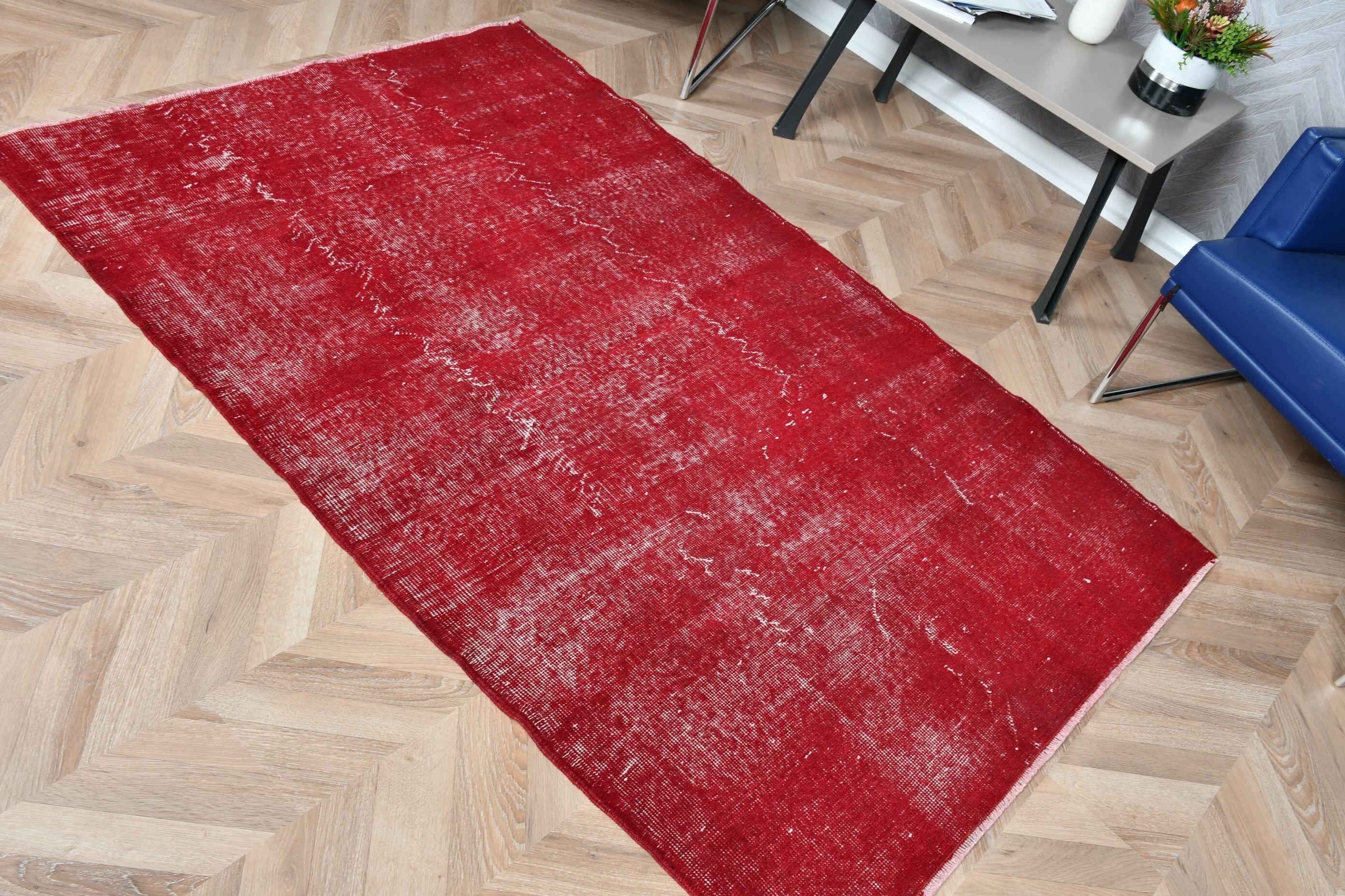 4x6 ft Accent Rugs, Old Rug, Vintage Rug, Oushak Rugs, Rugs for Kitchen, Bedroom Rugs, Turkish Rug, Entry Rug, Nursery Rug, Red Kitchen Rug