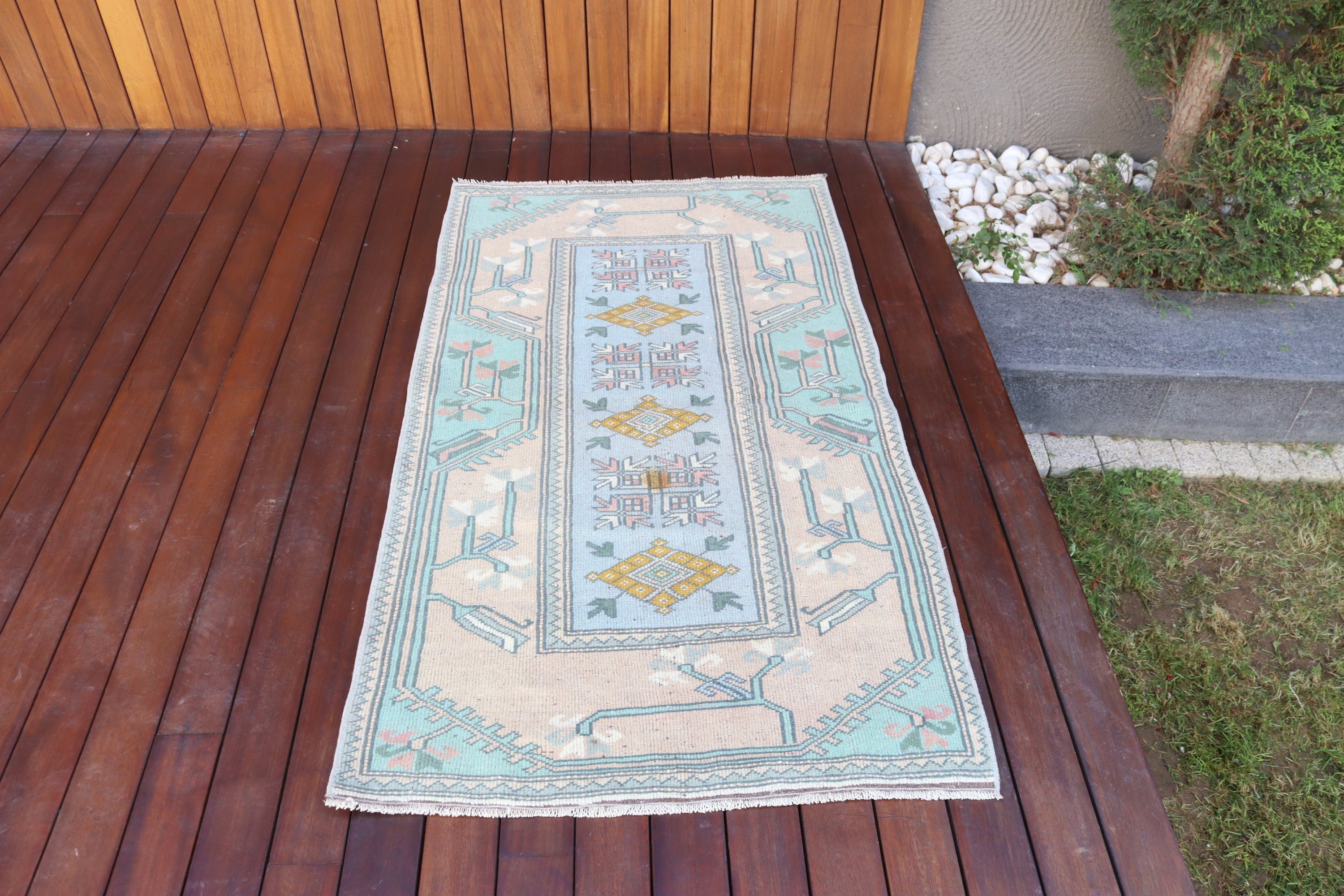 Oryantal Halı, Banyo Halıları, Yatak Odası Halıları, 2,8x4,9 ft Küçük Halı, Paspas Halıları, Türk Halıları, Vintage Halılar, Yer Halısı, Bej Antika Halı