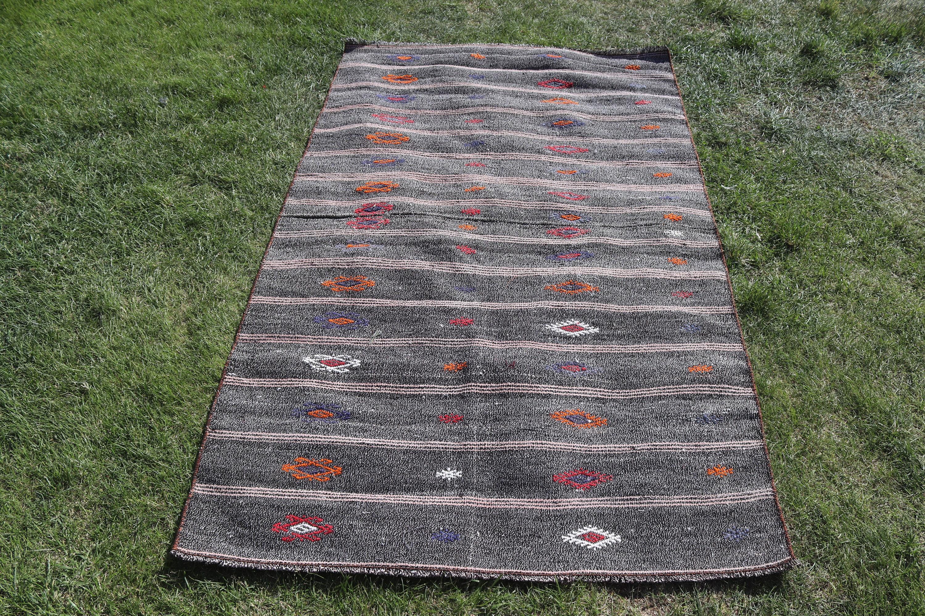 Türk Halısı, Mutfak Halısı, 3,5x5,8 ft Accent Halı, Kilim, Gri Antika Halılar, Vintage Halılar, Modern Halı, Vintage Accent Halıları